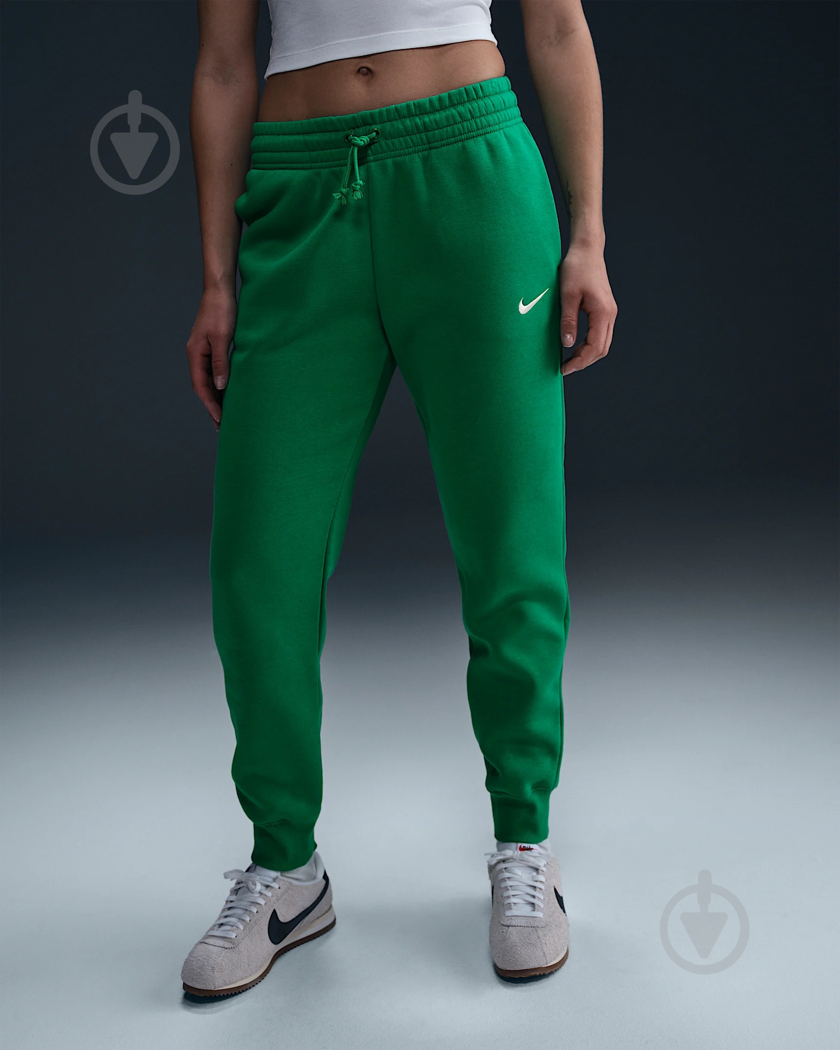 Штани Nike W NSW PHNX FLC MR PANT STD FZ7626-324 р.L зелений - фото 1