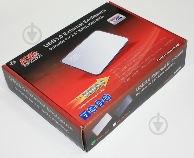 Внешний карман Agestar 2.5", USB3.0 3UB 2A8 (Silver) - фото 2 Внешний карман Agestar 2.5", USB3.0 3UB 2A8 (Silver) - фото 2