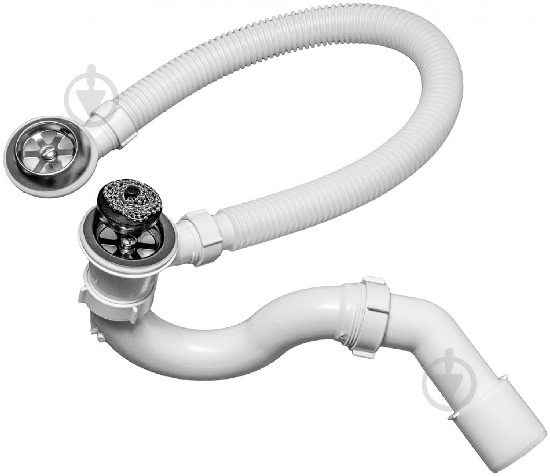 Сифон для ванны SoloPlast Волна В-0120 (с трубой отвода 45*) - фото 1