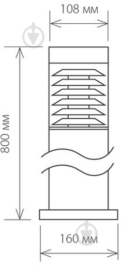 Фонарный столб Strotskis 1507 Techno E27 60 Вт IP54 черный - фото 4