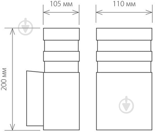 Светильник настенный Strotskis 1450 Techno E27 60 Вт IP54 черный - фото 2