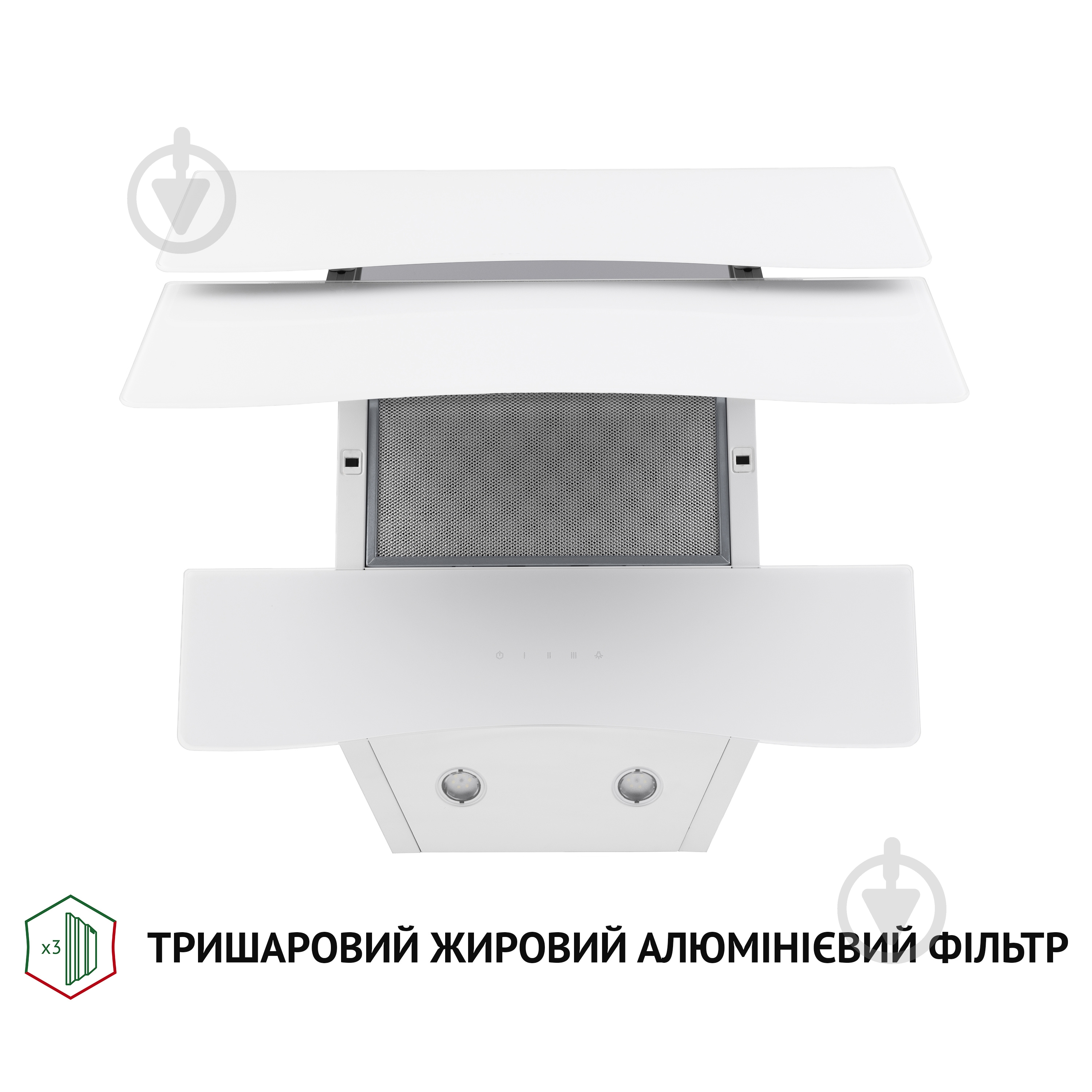Вытяжка Perfelli DNS 6482 D 850 WH LED - фото 5