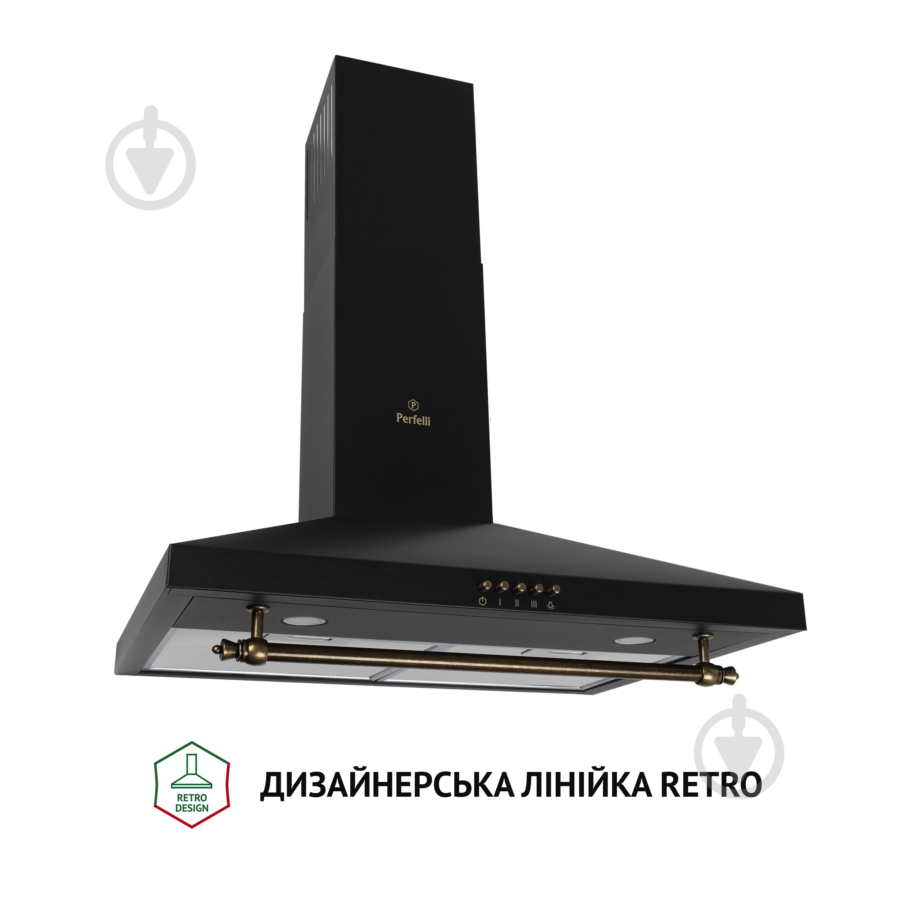 Вытяжка Perfelli K 62320 BL 700 LED RETRO - фото 2 Вытяжка Perfelli K 62320 BL 700 LED RETRO - фото 2