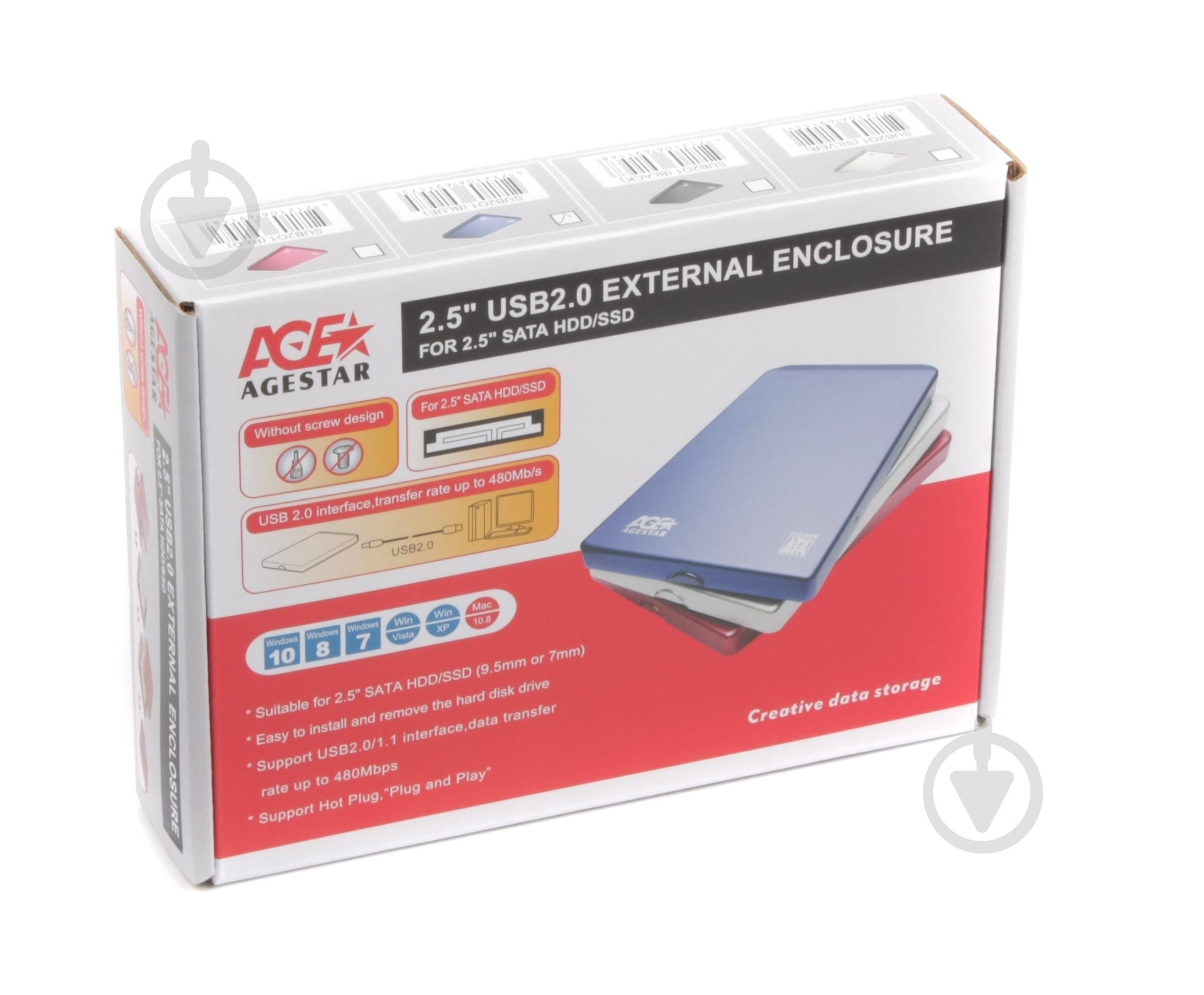 Зовнішній карман Agestar 2.5", USB2.0 SUB2O1 (blue) - фото 3