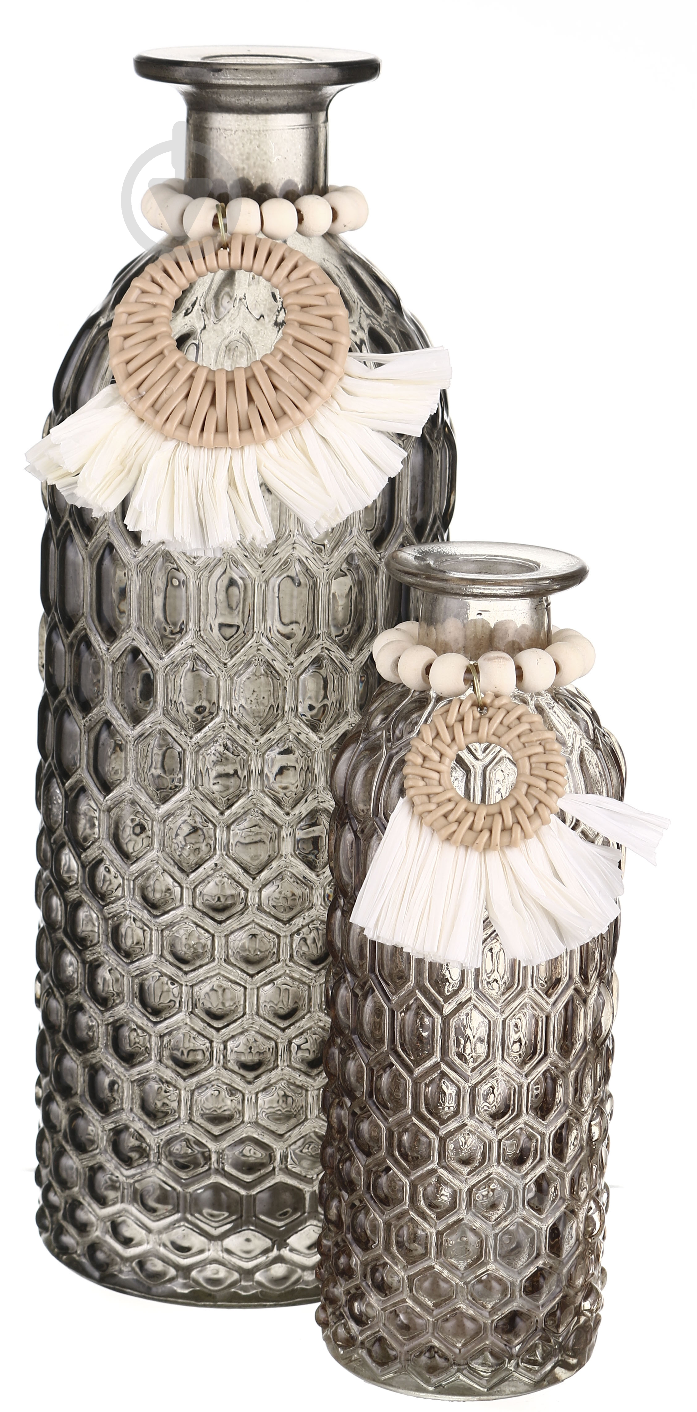 Набор ваз HOFF Boho Bliss 2 шт 4270 серый/янтарный 4270 - фото 1 Набор ваз HOFF Boho Bliss 2 шт 4270 серый/янтарный 4270 - фото 1