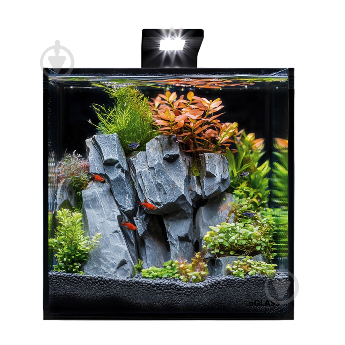 Набор аквариумный AquaLighter BlackCube 20 л 27х27х27 см - фото 1