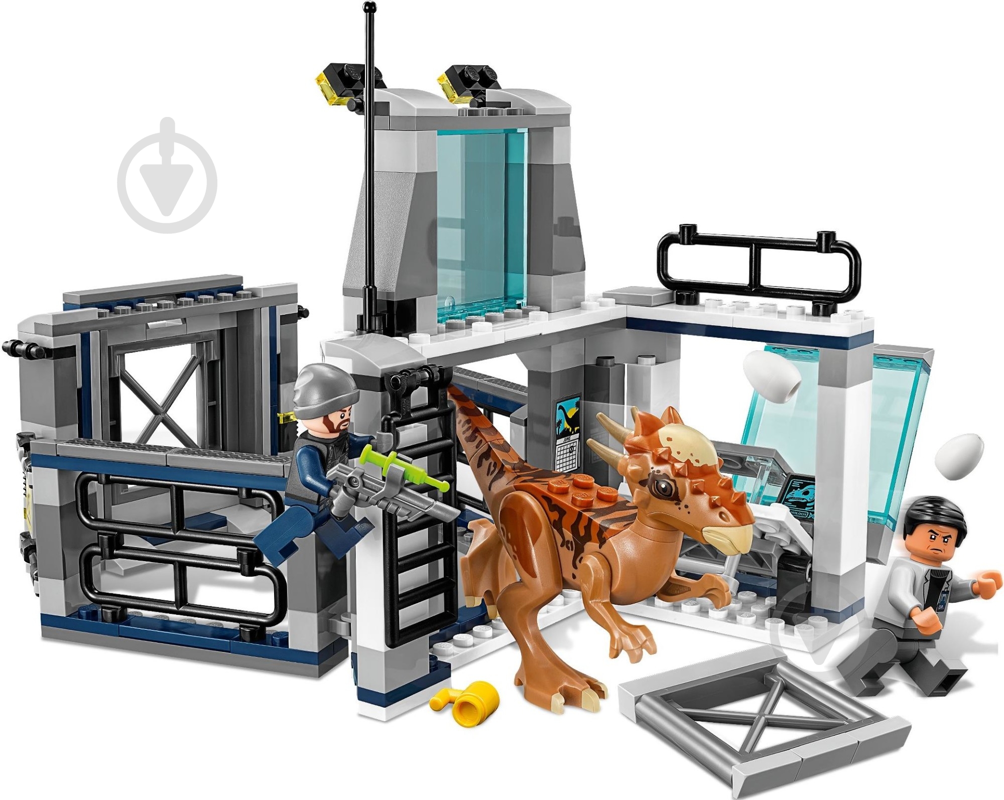 Конструктор LEGO Jurassic World Втеча стигомолоха з лабораторії 75927 - фото 6 Конструктор LEGO Jurassic World Втеча стигомолоха з лабораторії 75927 - фото 6