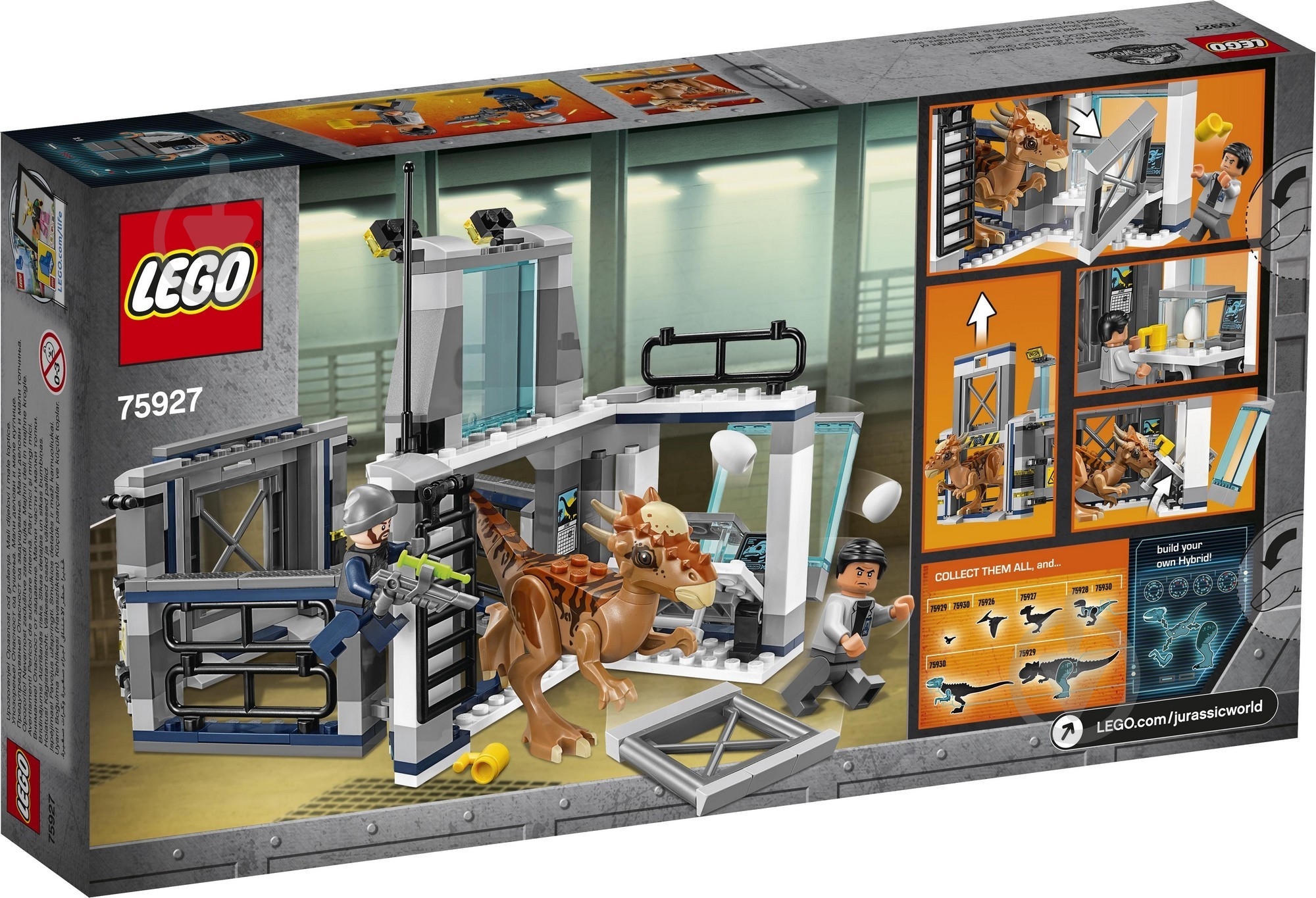 Конструктор LEGO Jurassic World Втеча стигомолоха з лабораторії 75927 - фото 4 Конструктор LEGO Jurassic World Втеча стигомолоха з лабораторії 75927 - фото 4