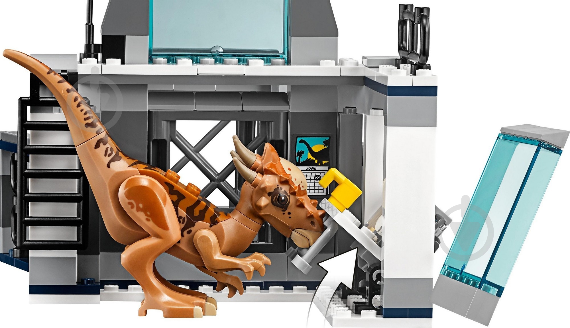 Конструктор LEGO Jurassic World Втеча стигомолоха з лабораторії 75927 - фото 10 Конструктор LEGO Jurassic World Втеча стигомолоха з лабораторії 75927 - фото 10