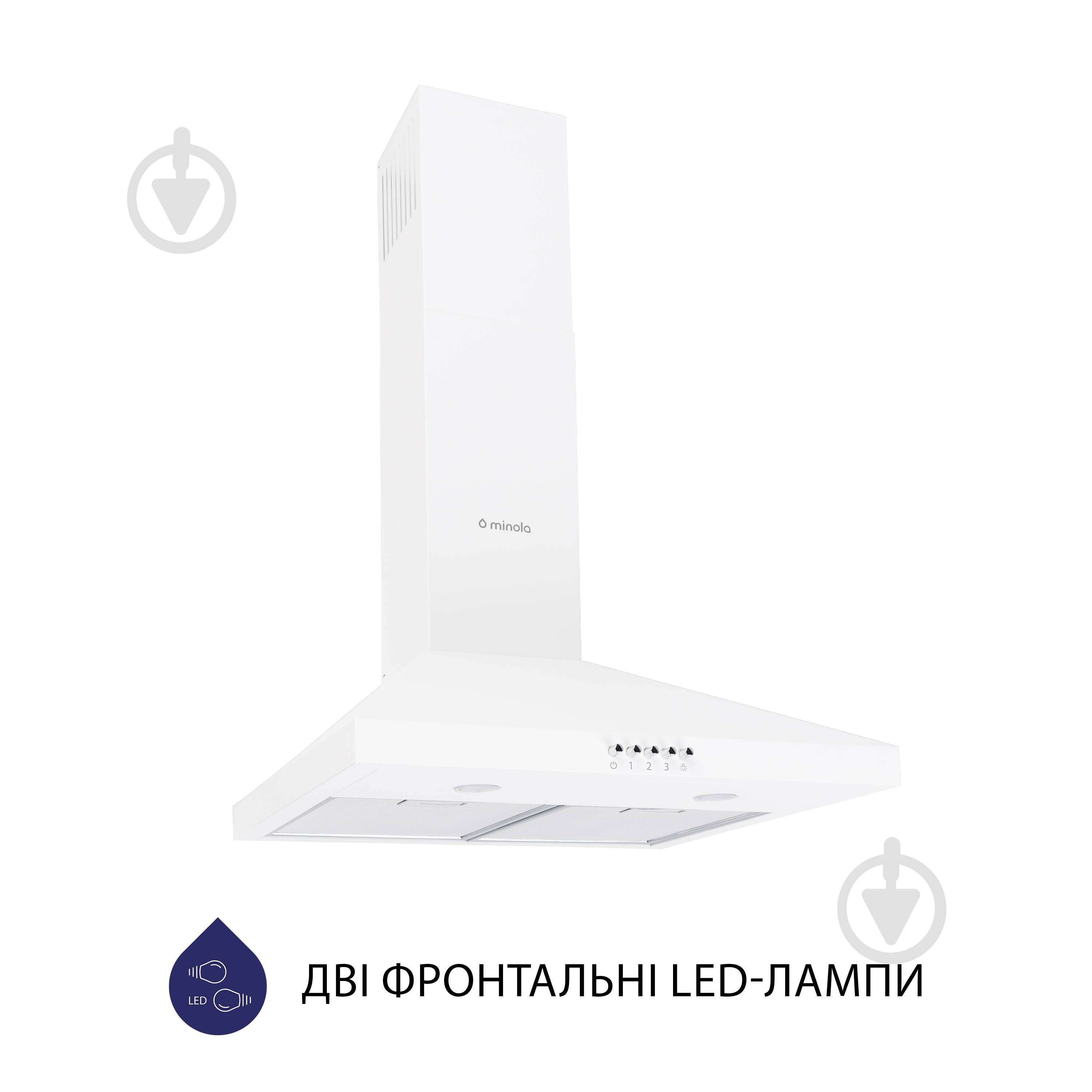 Вытяжка Minola HK 5212 WH 700 LED - фото 2
