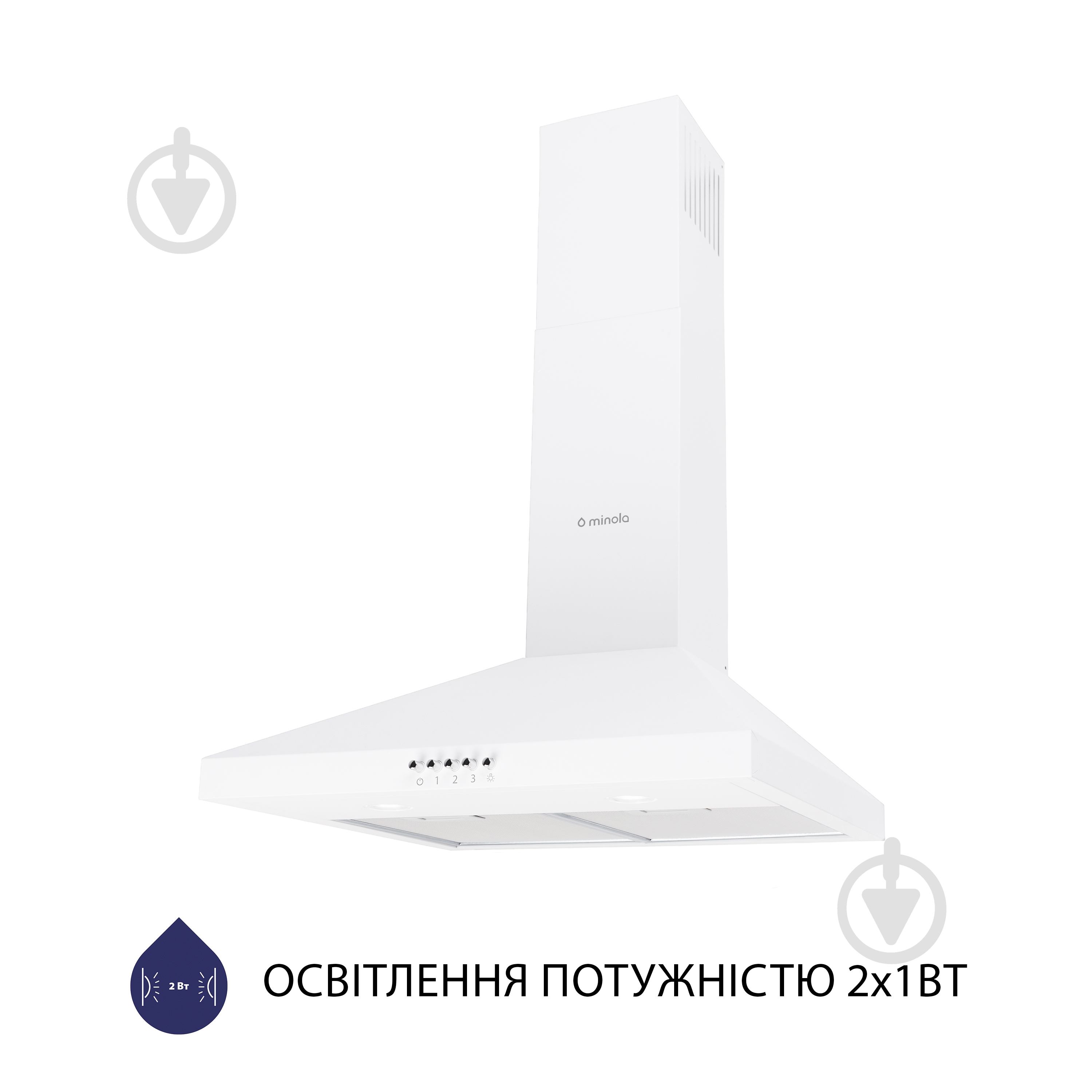 Вытяжка Minola HK 5212 WH 700 LED - фото 3
