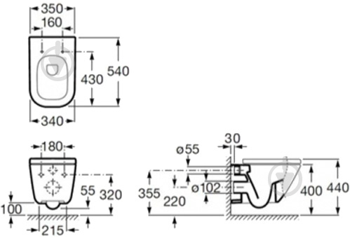 Унитаз подвесной ROCA Gap A34H478000 - фото 2