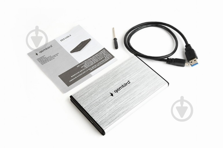 Зовнішній карман Gembird 2.5", USB 3.0 EE2-U3S-3-S - фото 2 Зовнішній карман Gembird 2.5", USB 3.0 EE2-U3S-3-S - фото 2