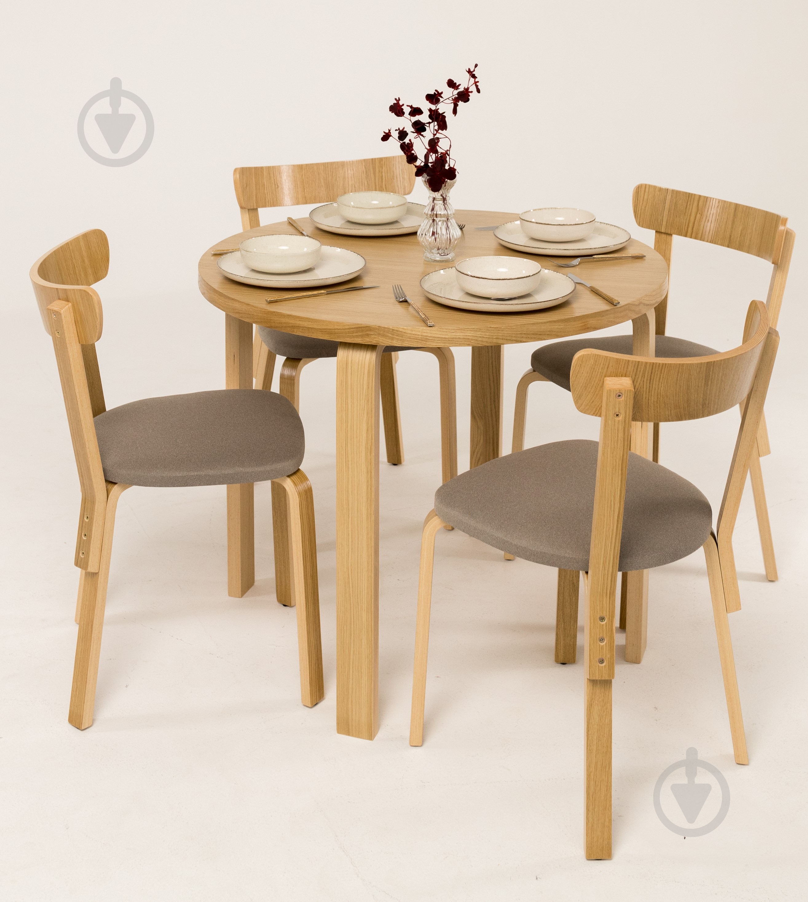 Стул Scandi Soft 800х480х440 мм бежевый / дуб - фото 2 Стул Scandi Soft 800х480х440 мм бежевый / дуб - фото 2