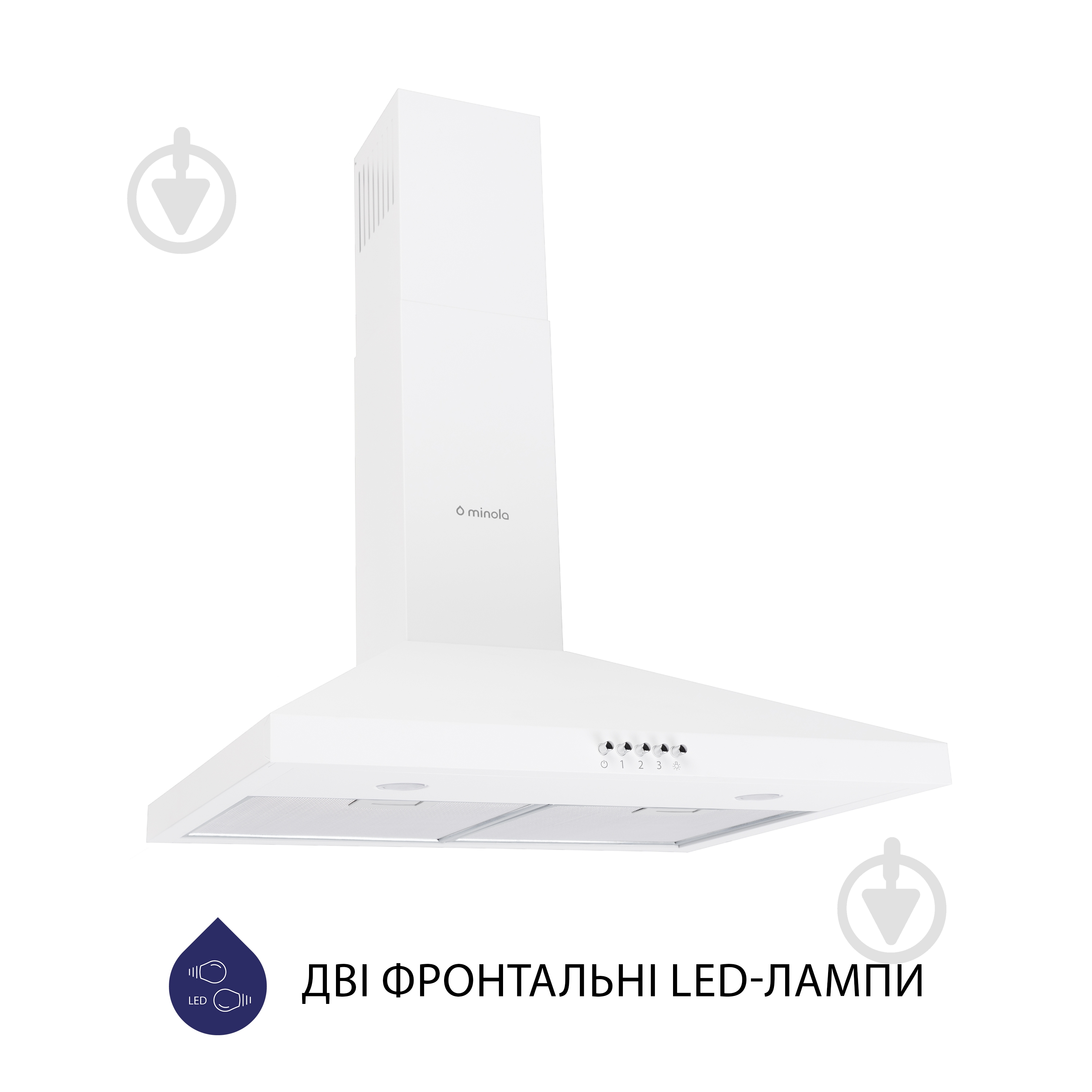 Вытяжка Minola HK 6212 WH 700 LED - фото 2 Вытяжка Minola HK 6212 WH 700 LED - фото 2