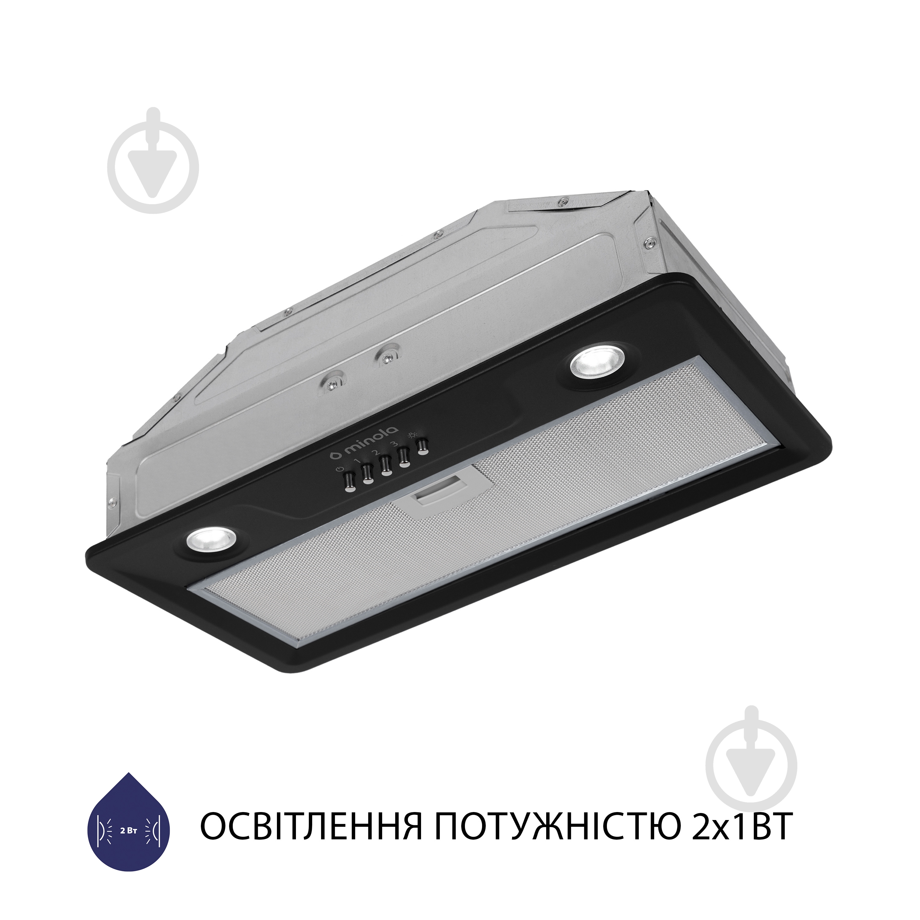 Витяжка Minola HBI 5202 BL 700 LED повновбудовувана - фото 5