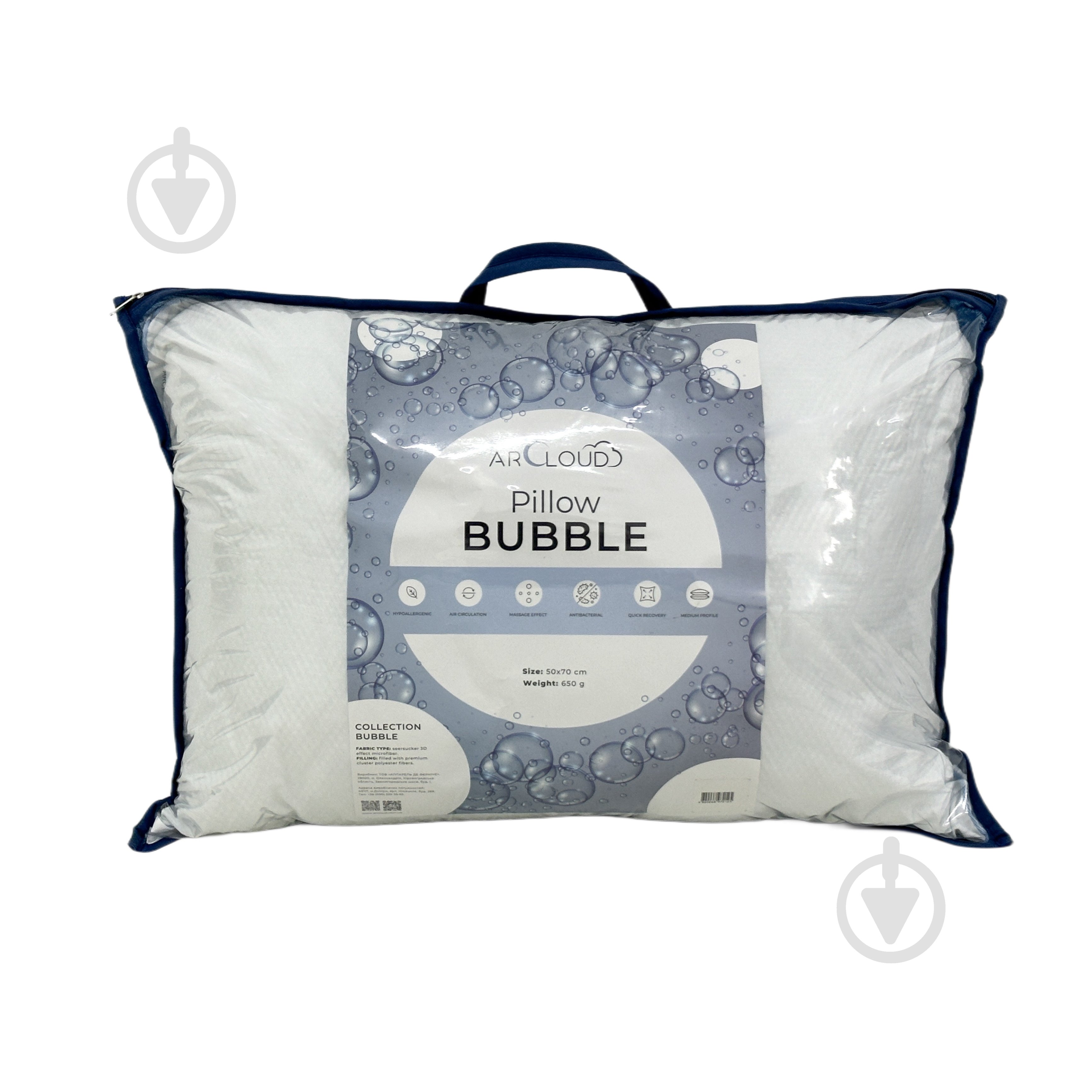 Подушка с кантом Bubble ARCLOUD 50x70 см белый - фото 1