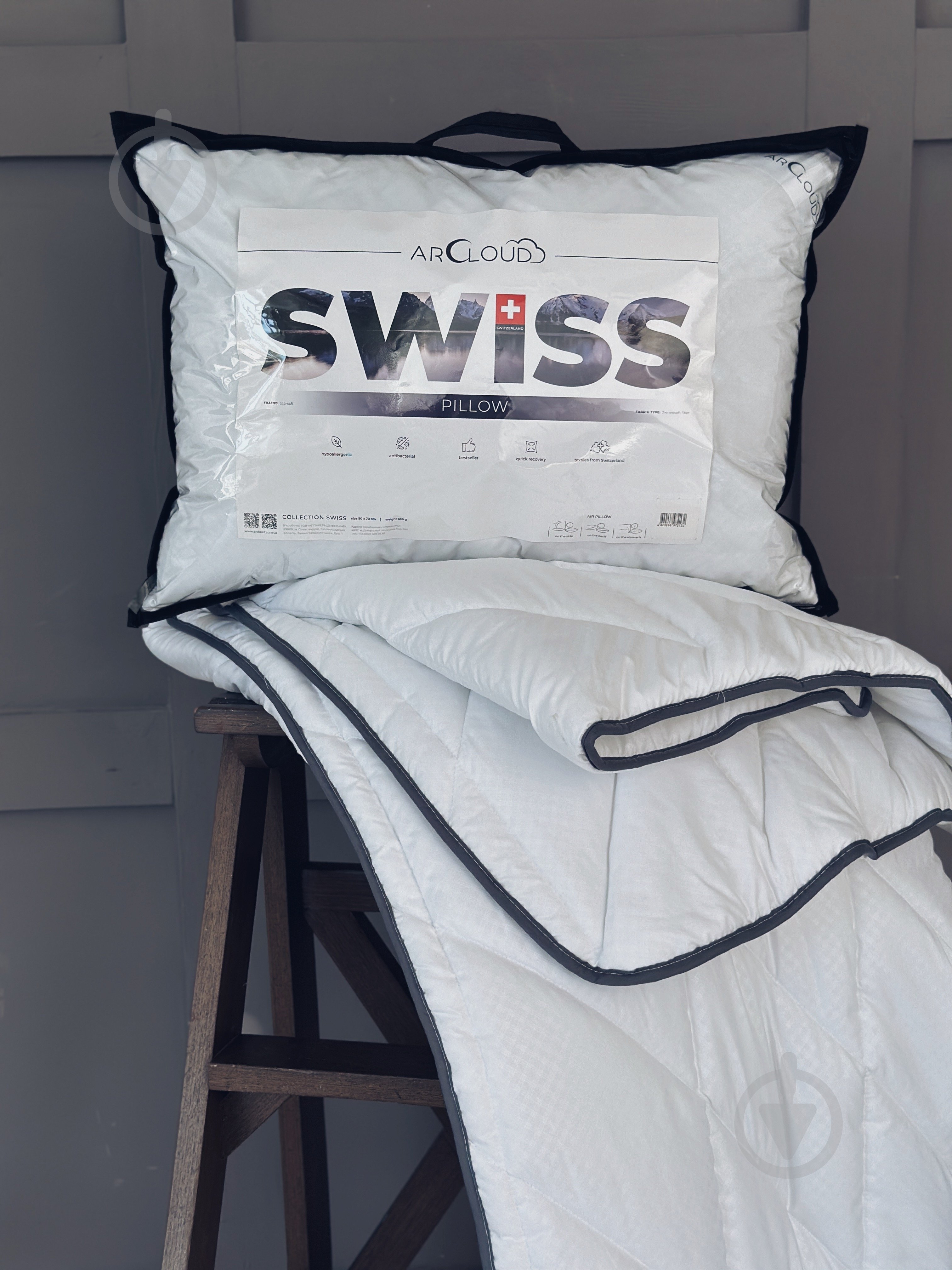 Подушка для сна SWISS / СВИС ARCLOUD 50x70 см белый - фото 6 Подушка для сна SWISS / СВИС ARCLOUD 50x70 см белый - фото 6