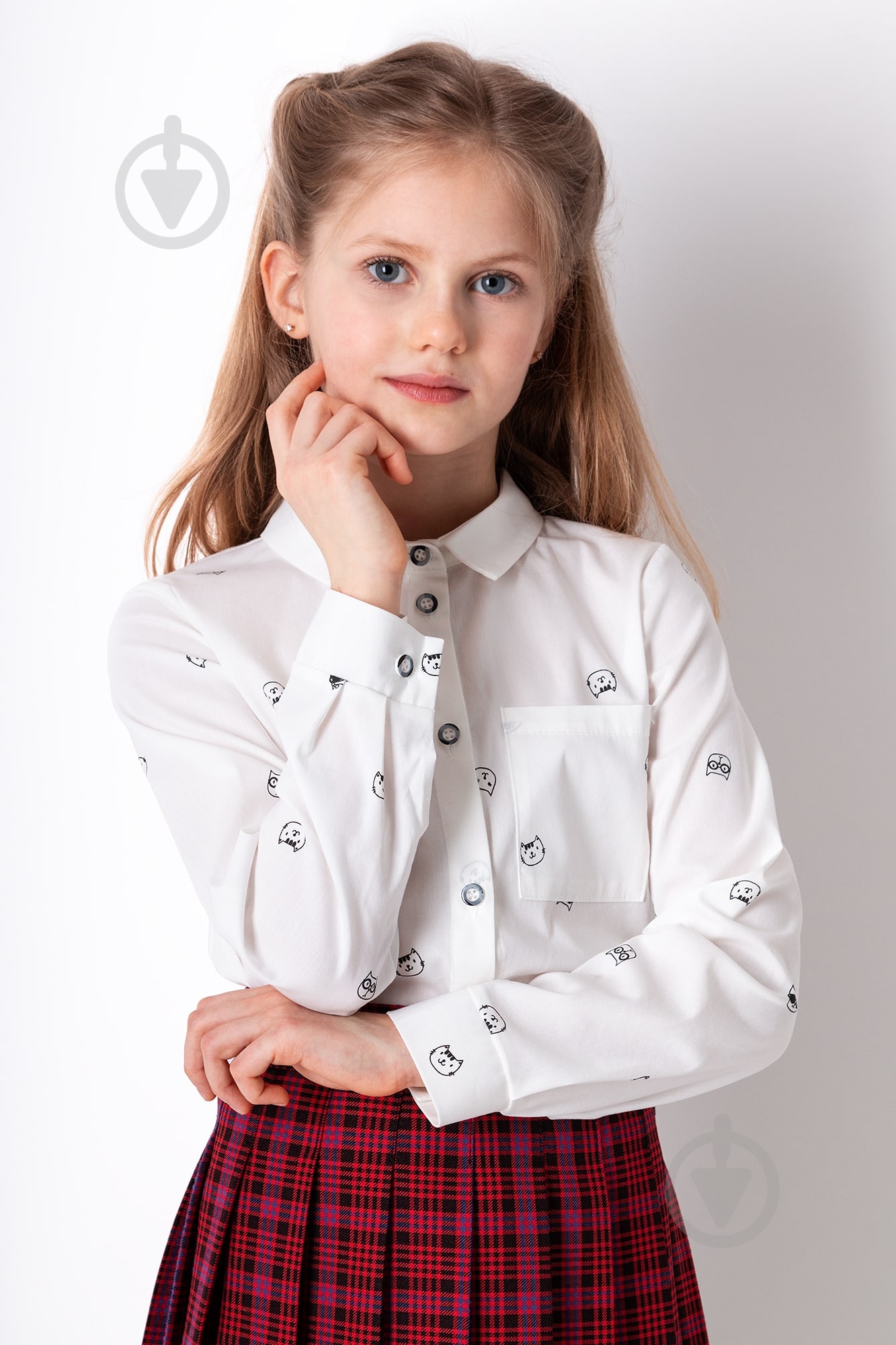 Блуза Mevis р.122 молочный 4276 - фото 1