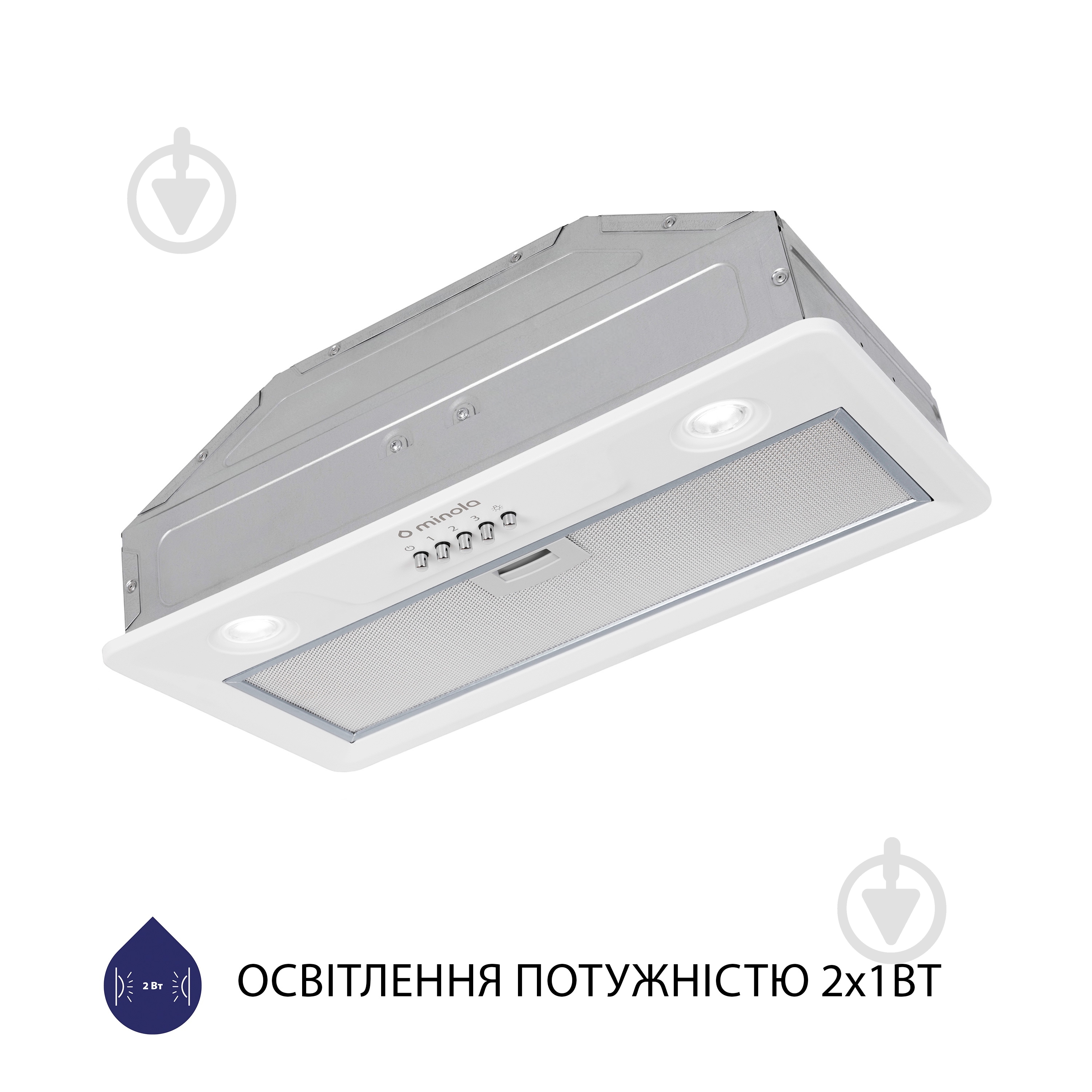Витяжка Minola HBI 5202 WH 700 LED повновбудовувана - фото 5