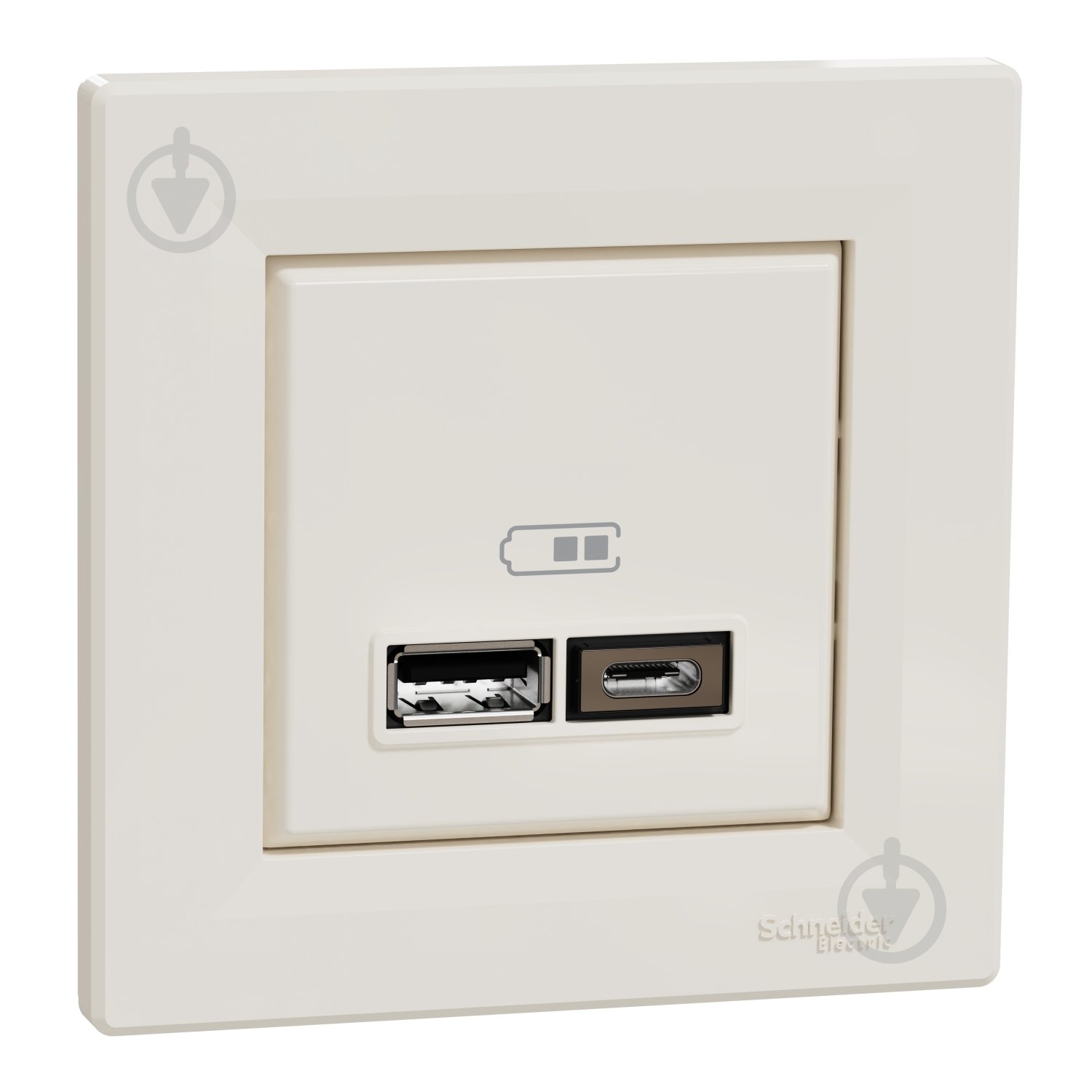 Розетка USB USB 2 без заземлення Schneider Electric Asfora крем EPH2700323 - фото 1 Розетка USB USB 2 без заземлення Schneider Electric Asfora крем EPH2700323 - фото 1