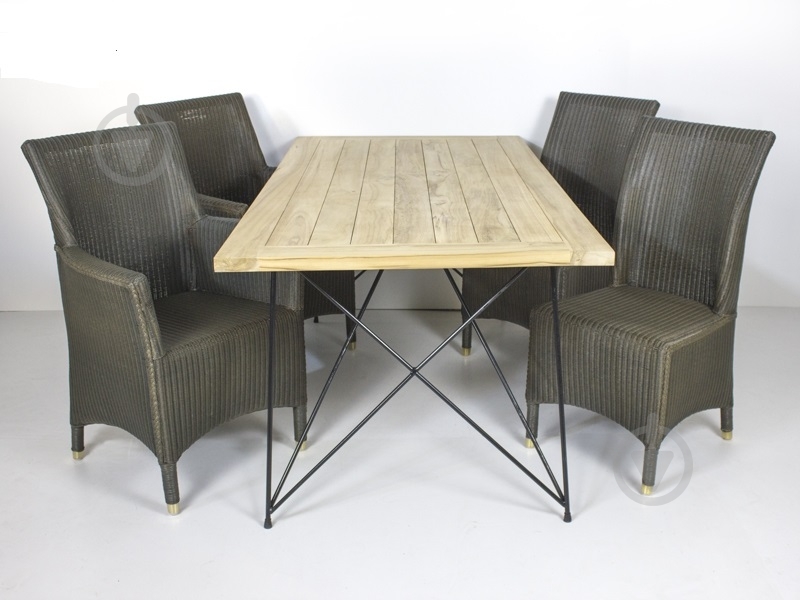 Стул Cruzo Париж плетеный из лума 95x59x45 см серо-зеленый - фото 3 Стул Cruzo Париж плетеный из лума 95x59x45 см серо-зеленый - фото 3