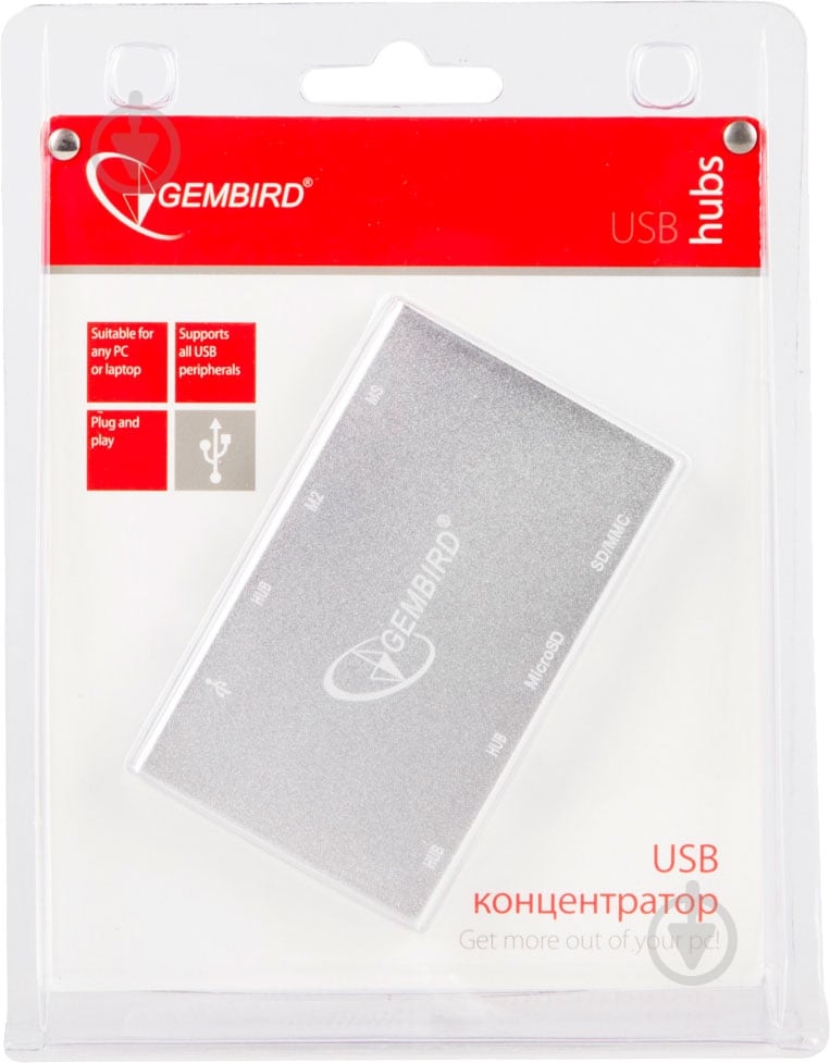 Кардрідер Gembird UH-009 з кардрідером - фото 2