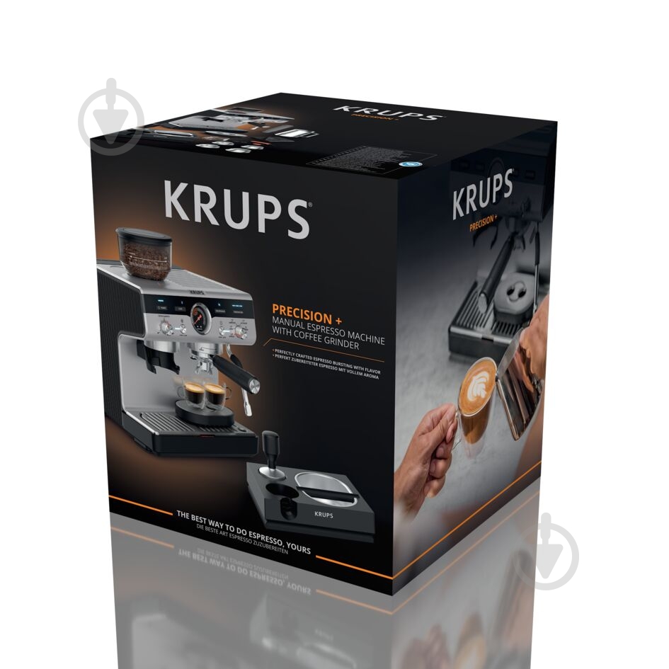ВИТРИНА! Кофеварка рожковая Krups Precision+ XP804T10 - фото 9