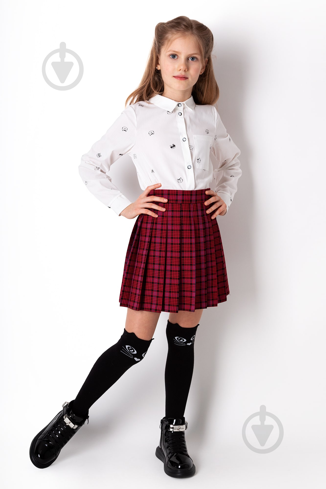 Блуза Mevis р.140 молочный 4276 - фото 3 Блуза Mevis р.140 молочный 4276 - фото 3