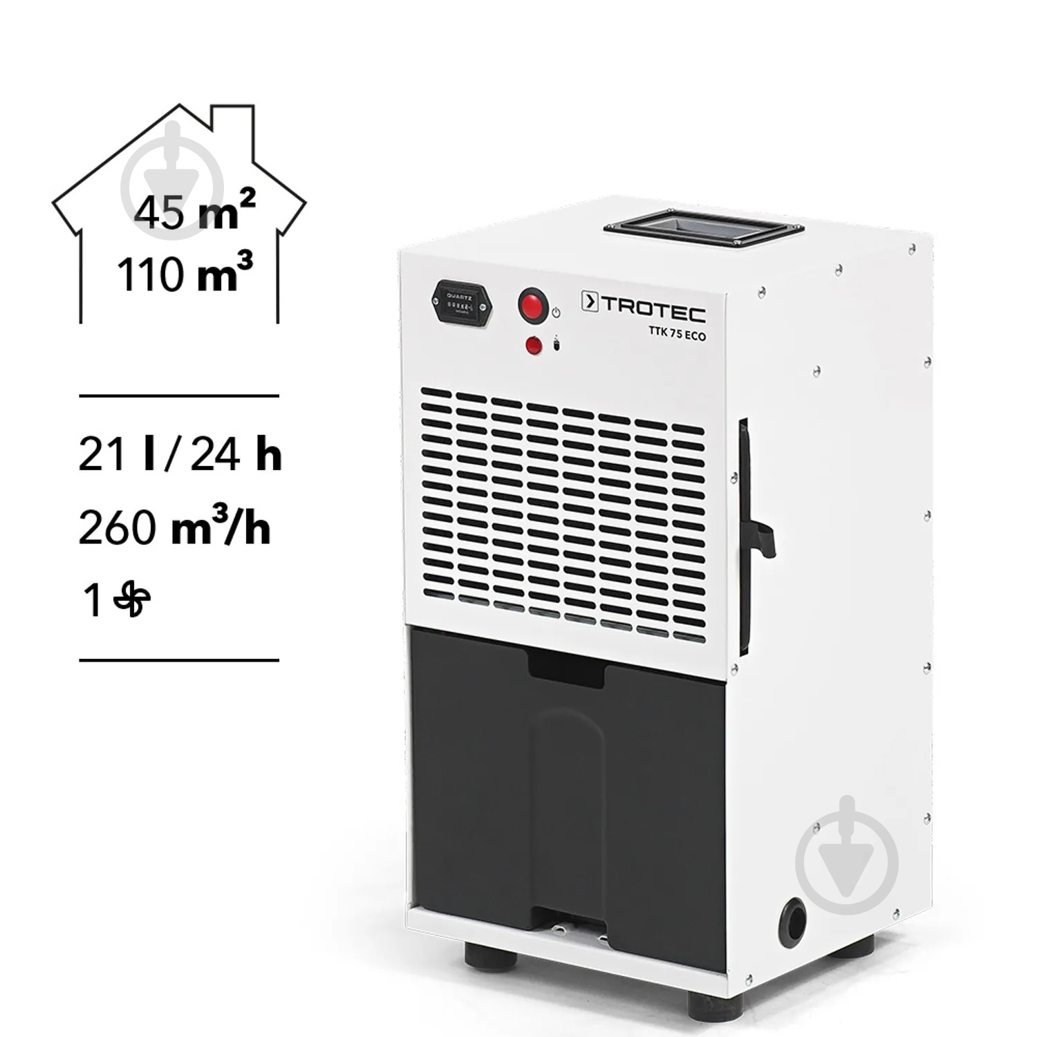 Осушитель воздуха Trotec TTK 75 ECO (1120001110) - фото 12