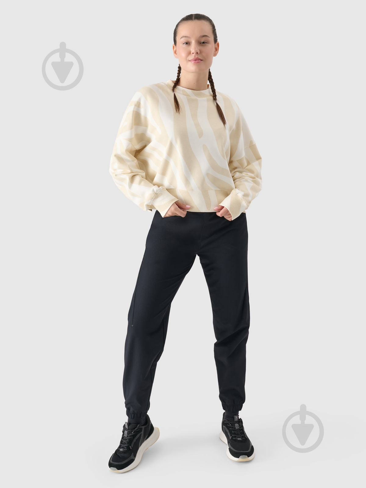 Свитшот 4F SWEATSHIRT F1579 4FWSS25TSWSF1579-11A р.M бежевый - фото 2