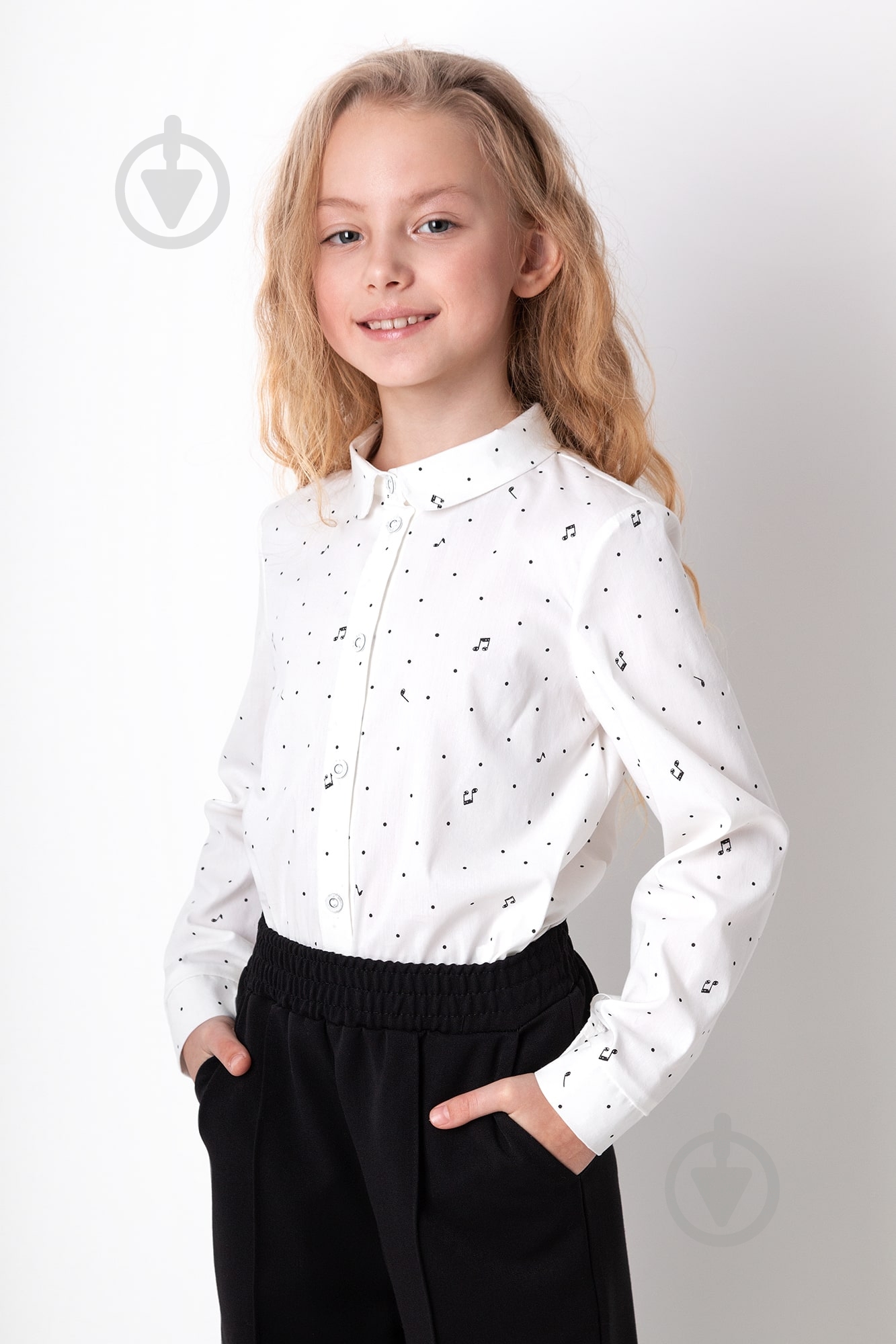 Блуза Mevis р.134 молочный 4277 - фото 1 Блуза Mevis р.134 молочный 4277 - фото 1