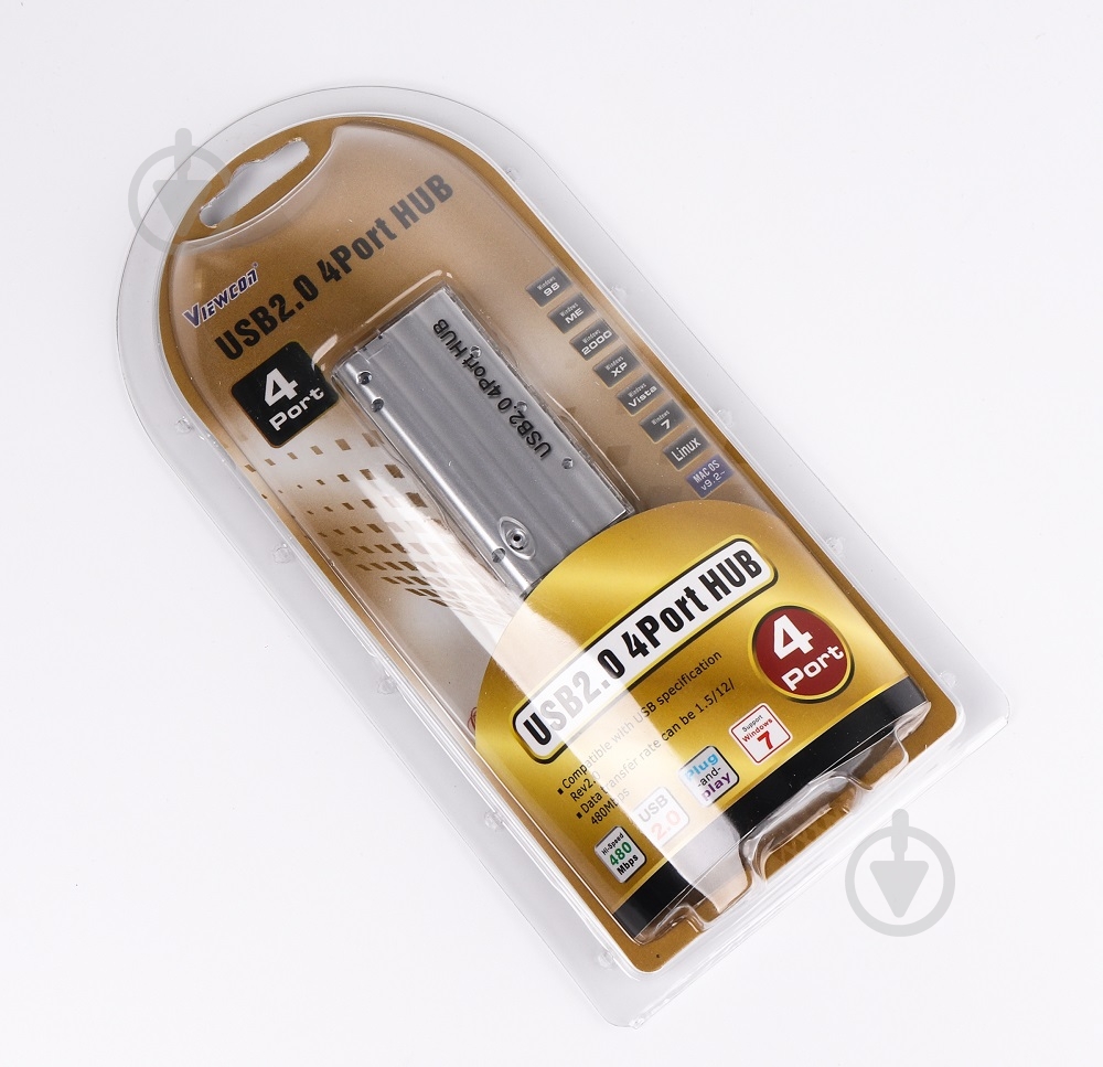 USB-хаб Viewcon 4 порта, без БП VE099 - фото 4