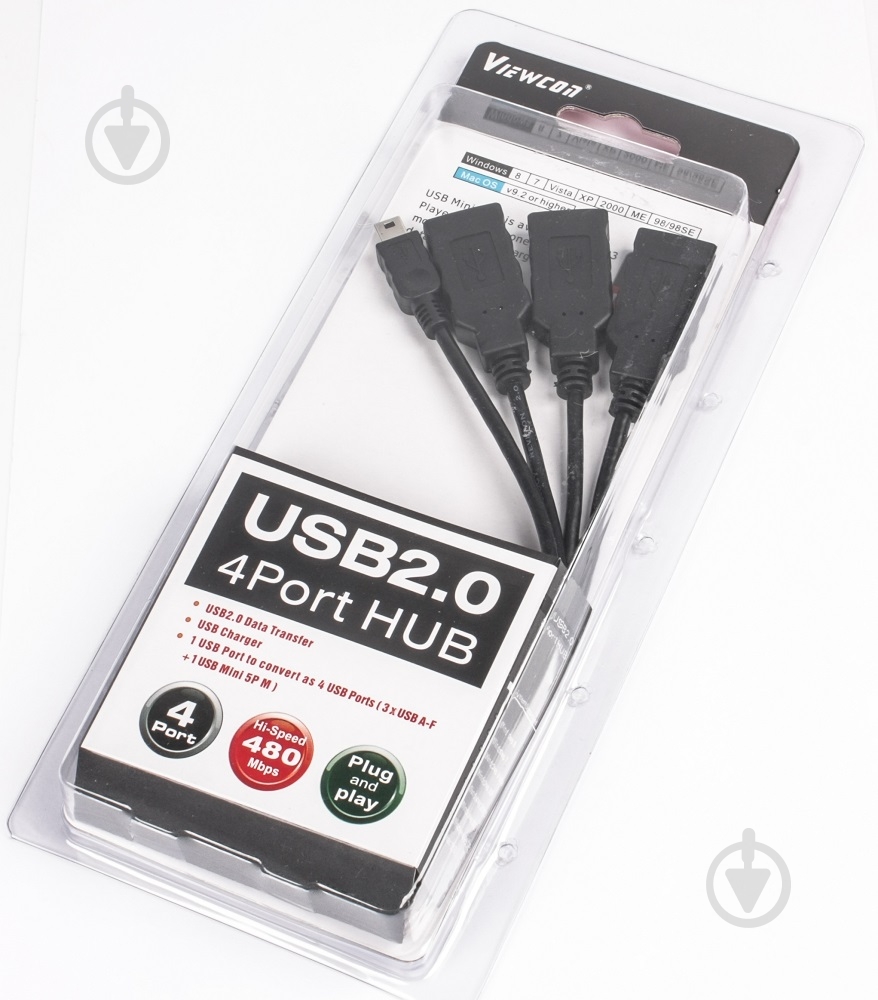 USB-хаб Viewcon 3 порта + 5 pin без БП - фото 2 USB-хаб Viewcon 3 порта + 5 pin без БП - фото 2