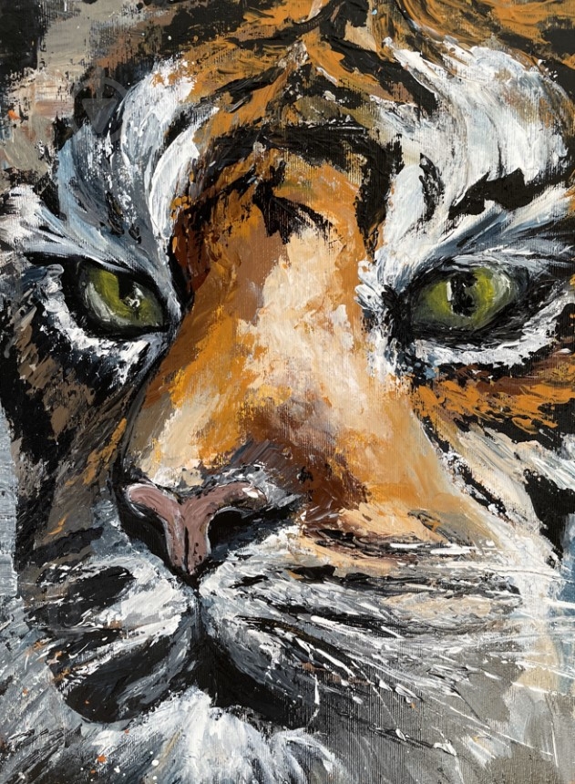 Картина на холсте Тигр ручная работа 70x80 см Victoria’s Art - фото 2