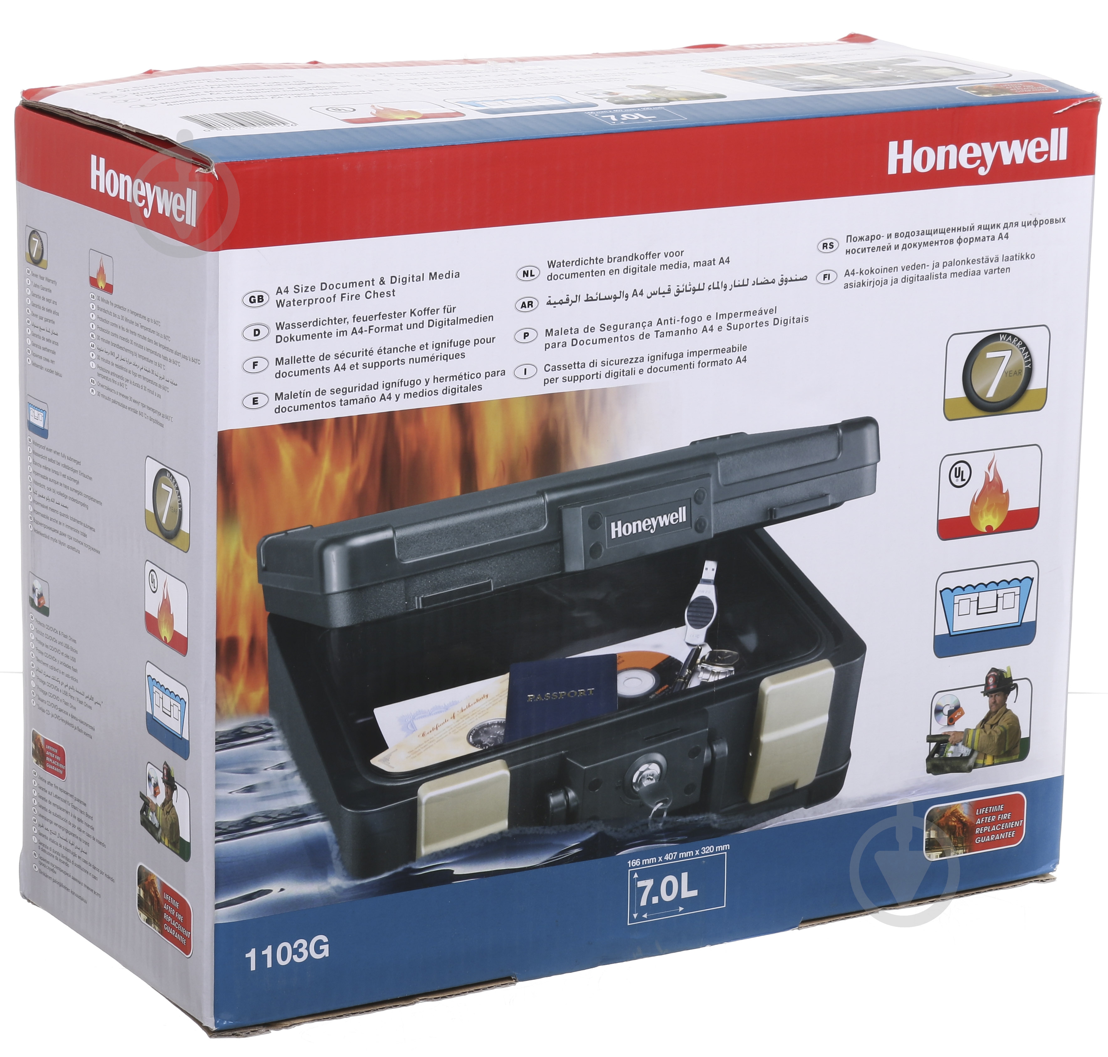 Сейф Honeywell огнестойкий и водостойкий 1103G - фото 4