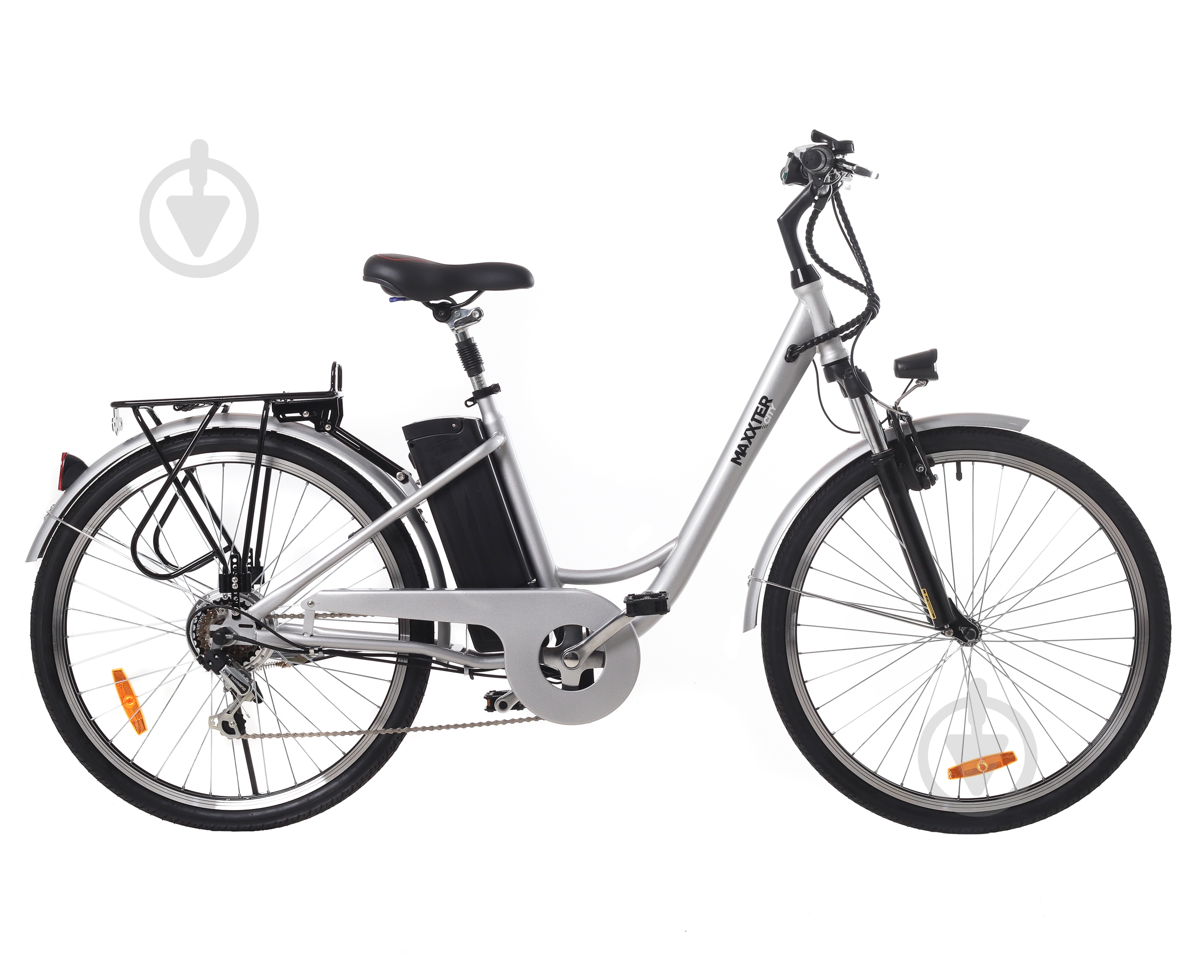 Електровелосипед Maxxter City silver - фото 1