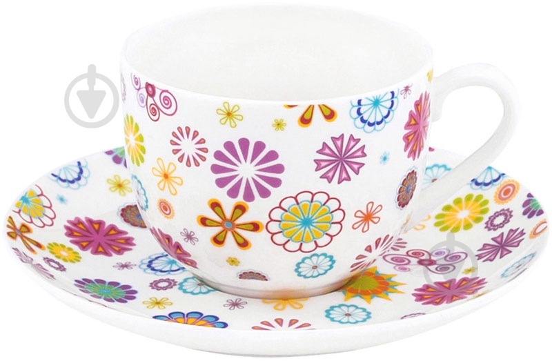 Чашка с блюдцем Krauff Blumen 100 мл 21-244-015 - фото 1