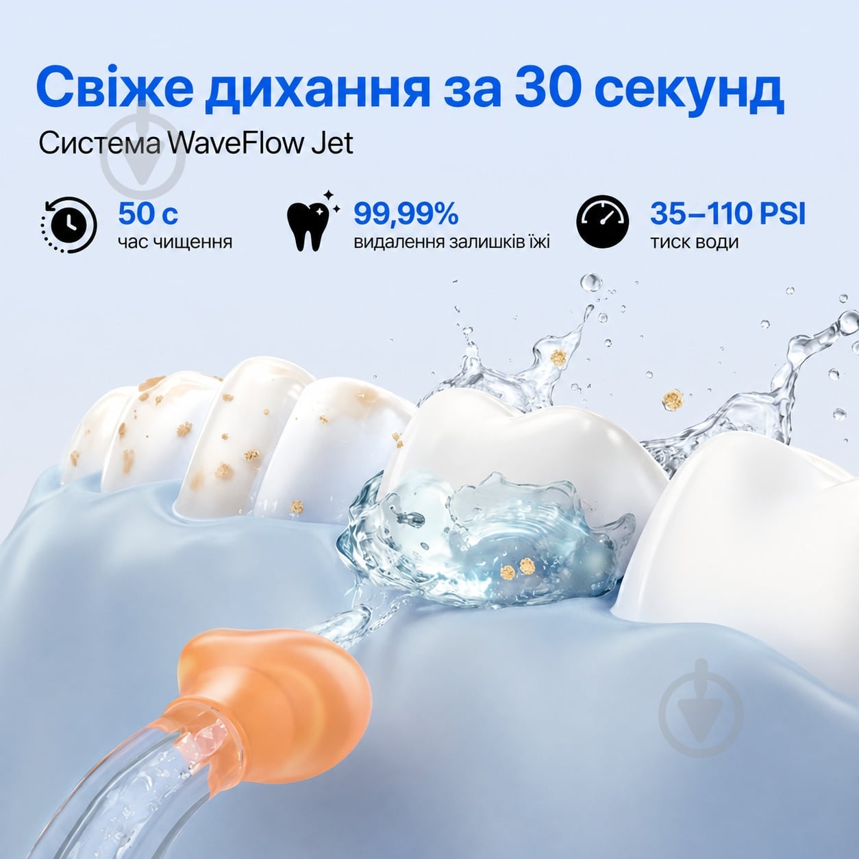 Ирригатор Usmile C10 голубой - фото 5