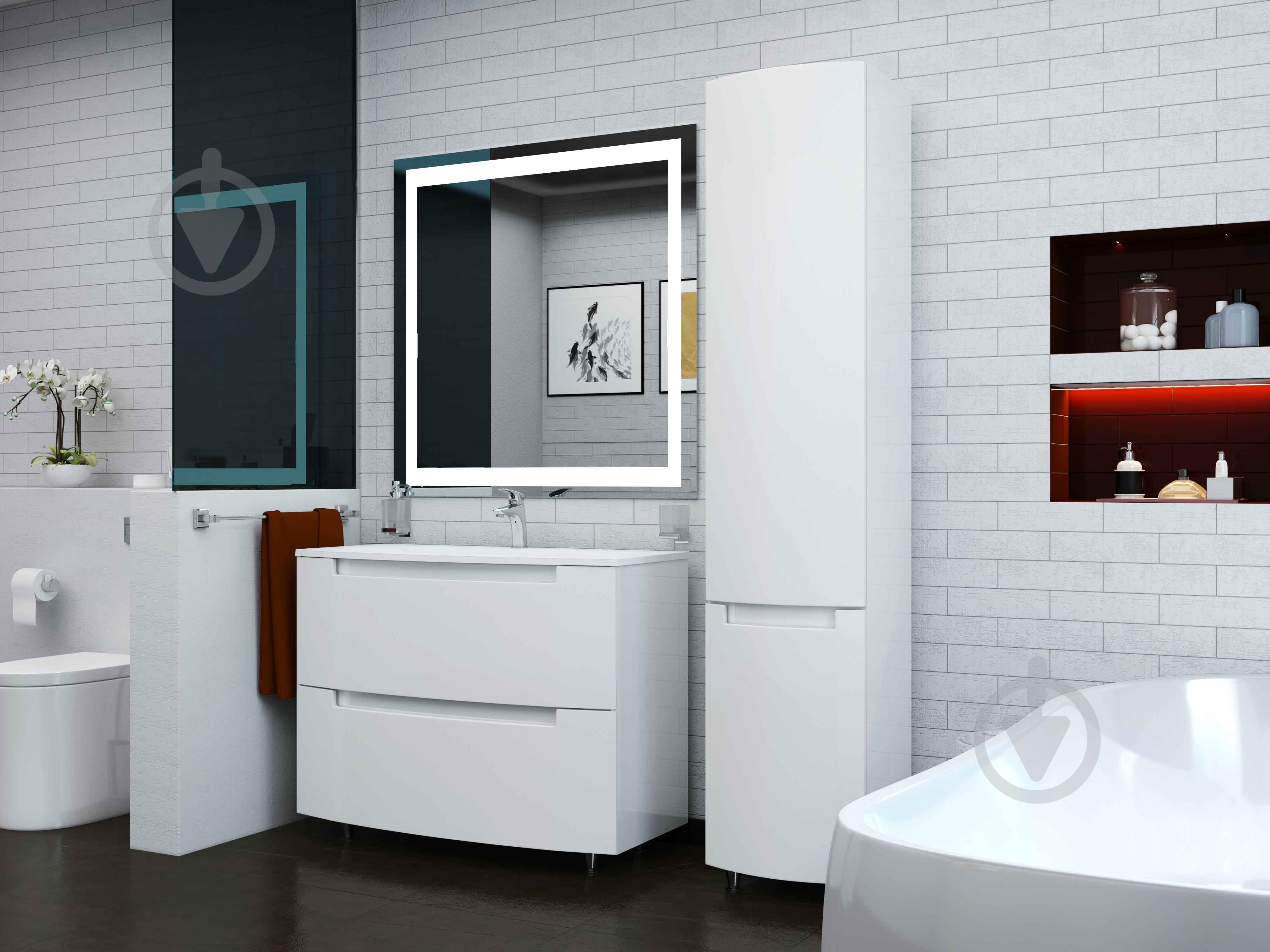 Тумба підлогова Aqua Rodos HeadWay під умивальник East 70 біла - фото 5