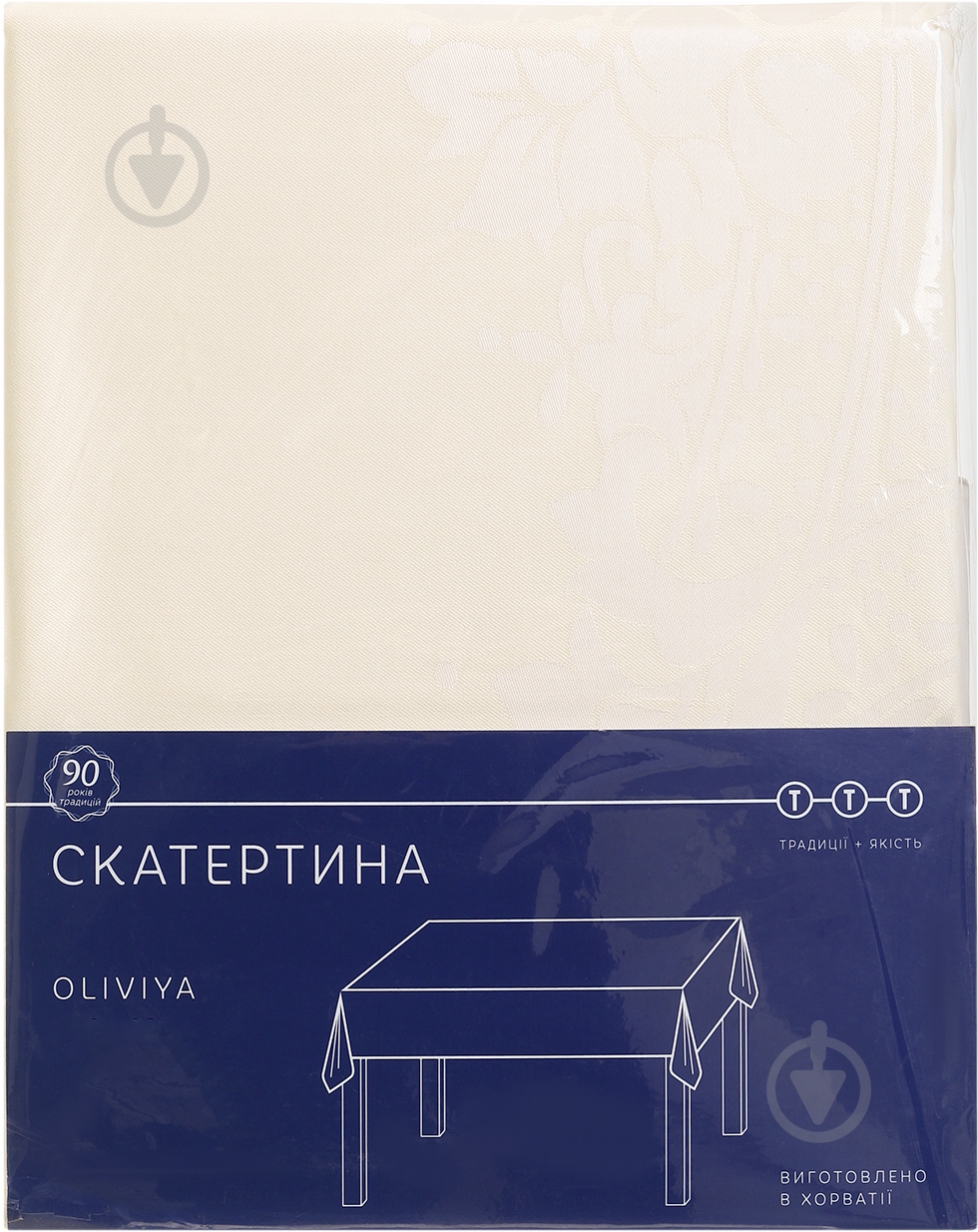 Скатертина Oliviya 140x200 см кремовий TTT - фото 3