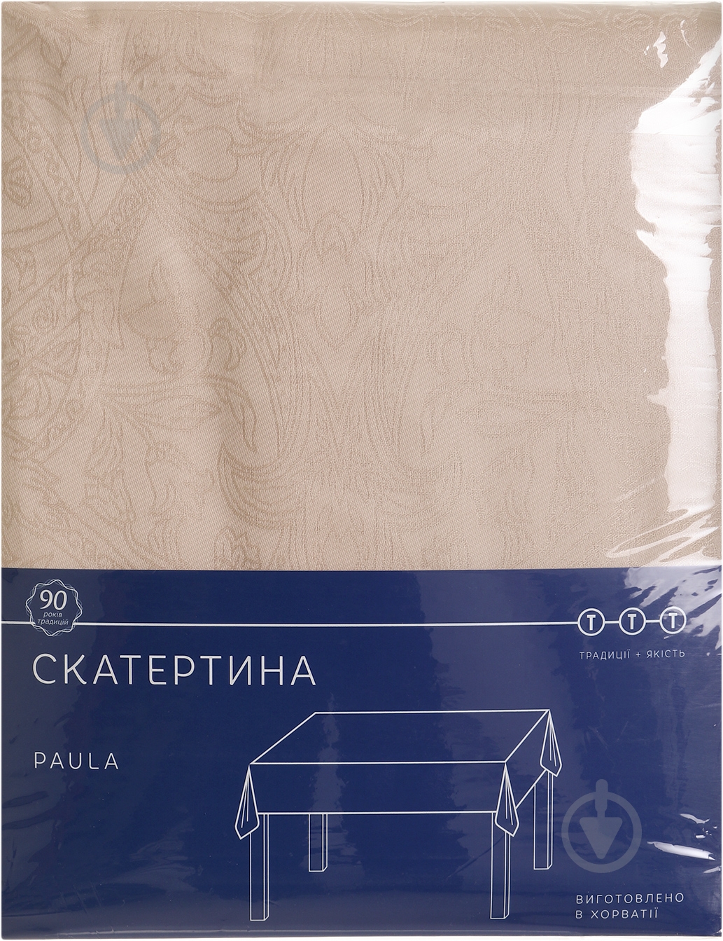 Скатерть Paula 140x260 см бежевый TTT - фото 3