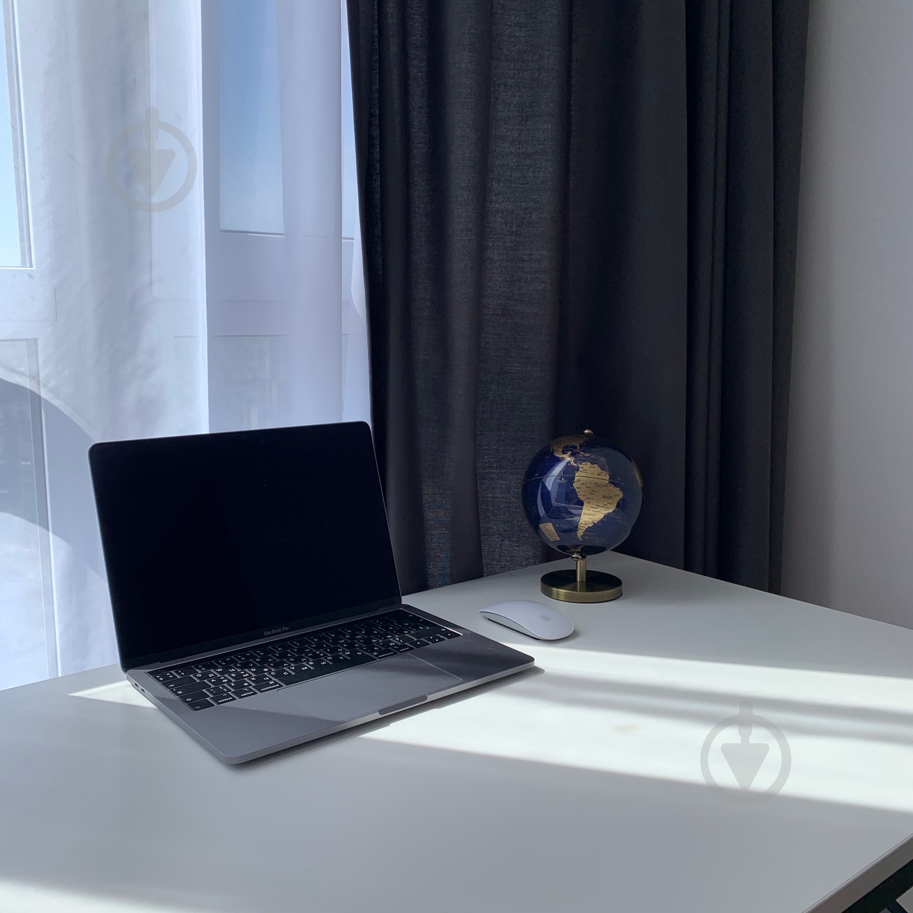 Глобус 19х14 см темно-синій - фото 4