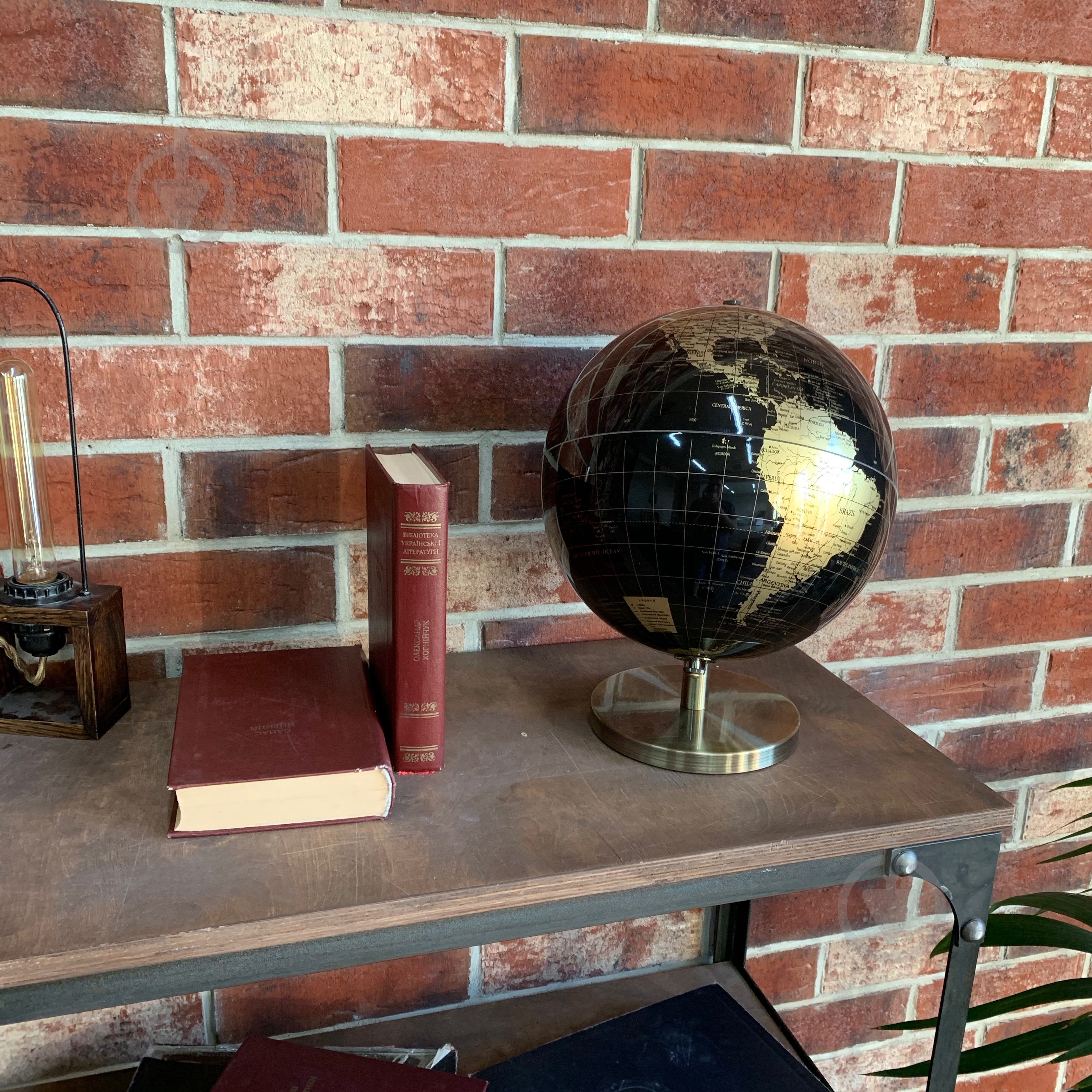 Глобус 27х20 см черно-золотой - фото 6 Глобус 27х20 см черно-золотой - фото 6