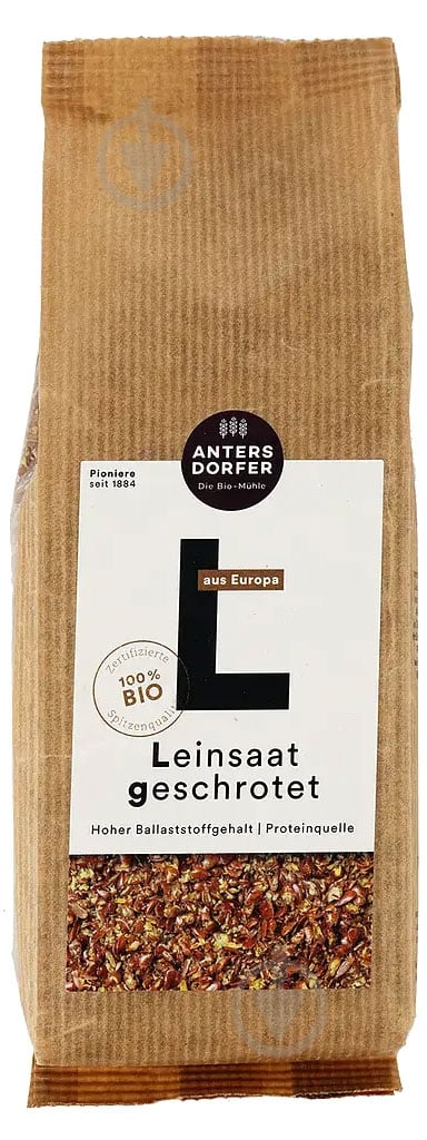 Насіння Antersdorfer Die Bio-Muhle льону подрібнене органічне 250 г - фото 1 Насіння Antersdorfer Die Bio-Muhle льону подрібнене органічне 250 г - фото 1