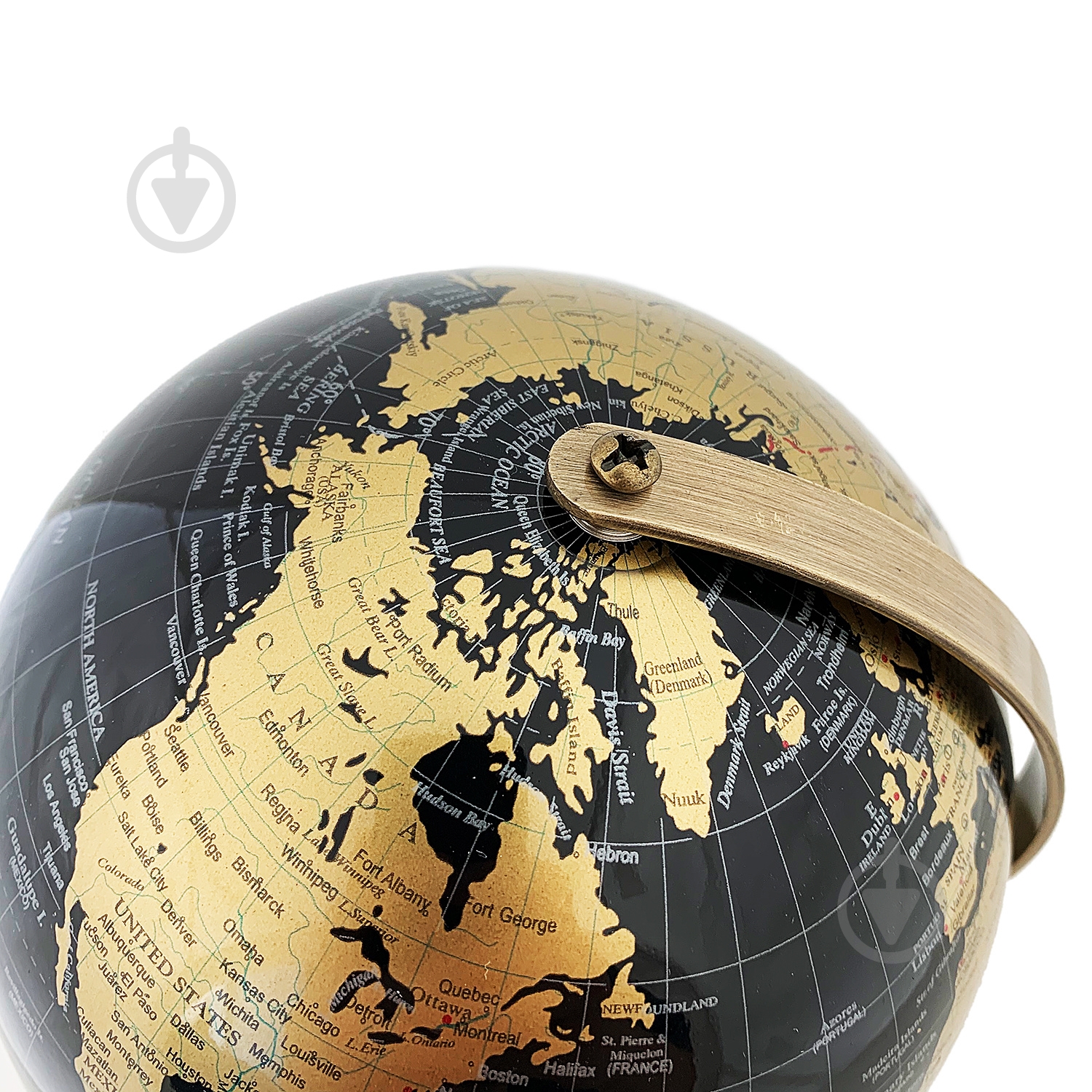 Глобус 26х25 см черно-золотой - фото 3 Глобус 26х25 см черно-золотой - фото 3