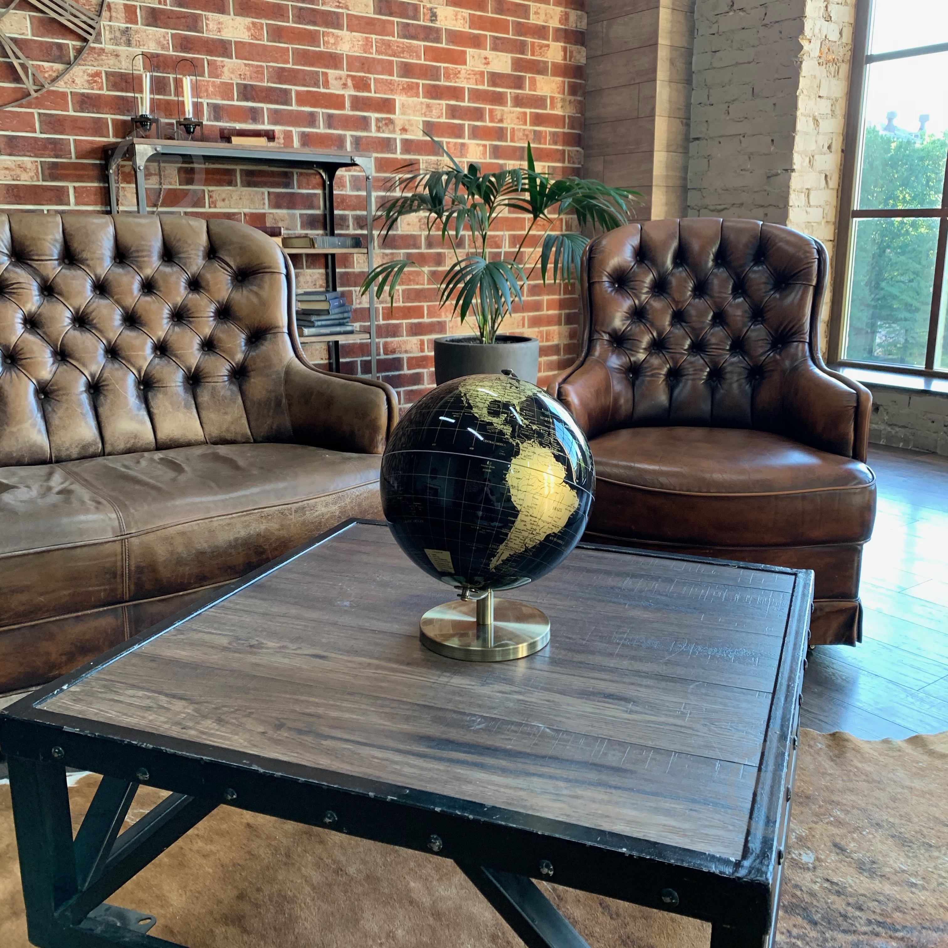 Глобус 26х25 см черно-золотой - фото 5 Глобус 26х25 см черно-золотой - фото 5