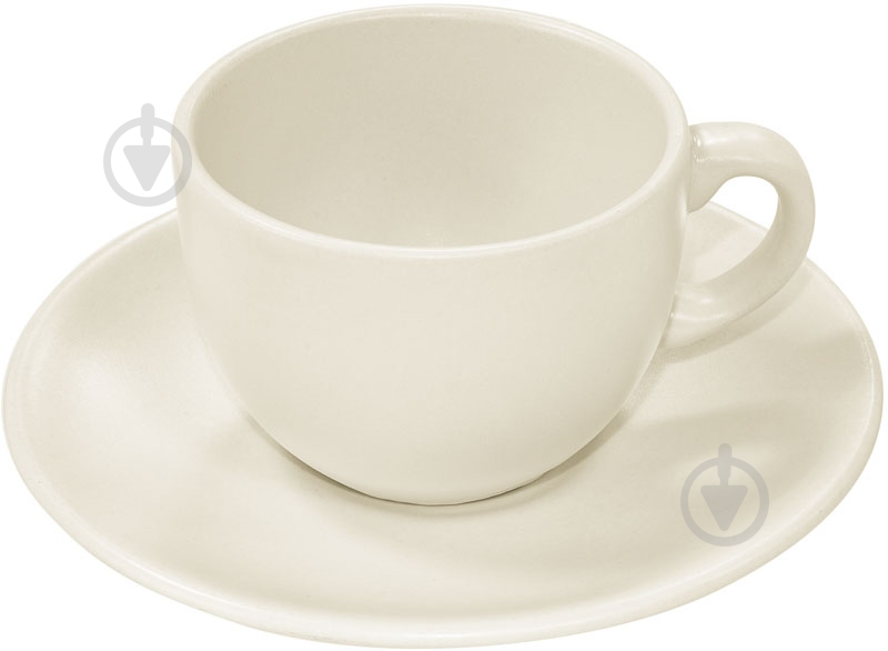 Чашка с блюдцем Keramia Cream 12 см 24-237-067 - фото 1