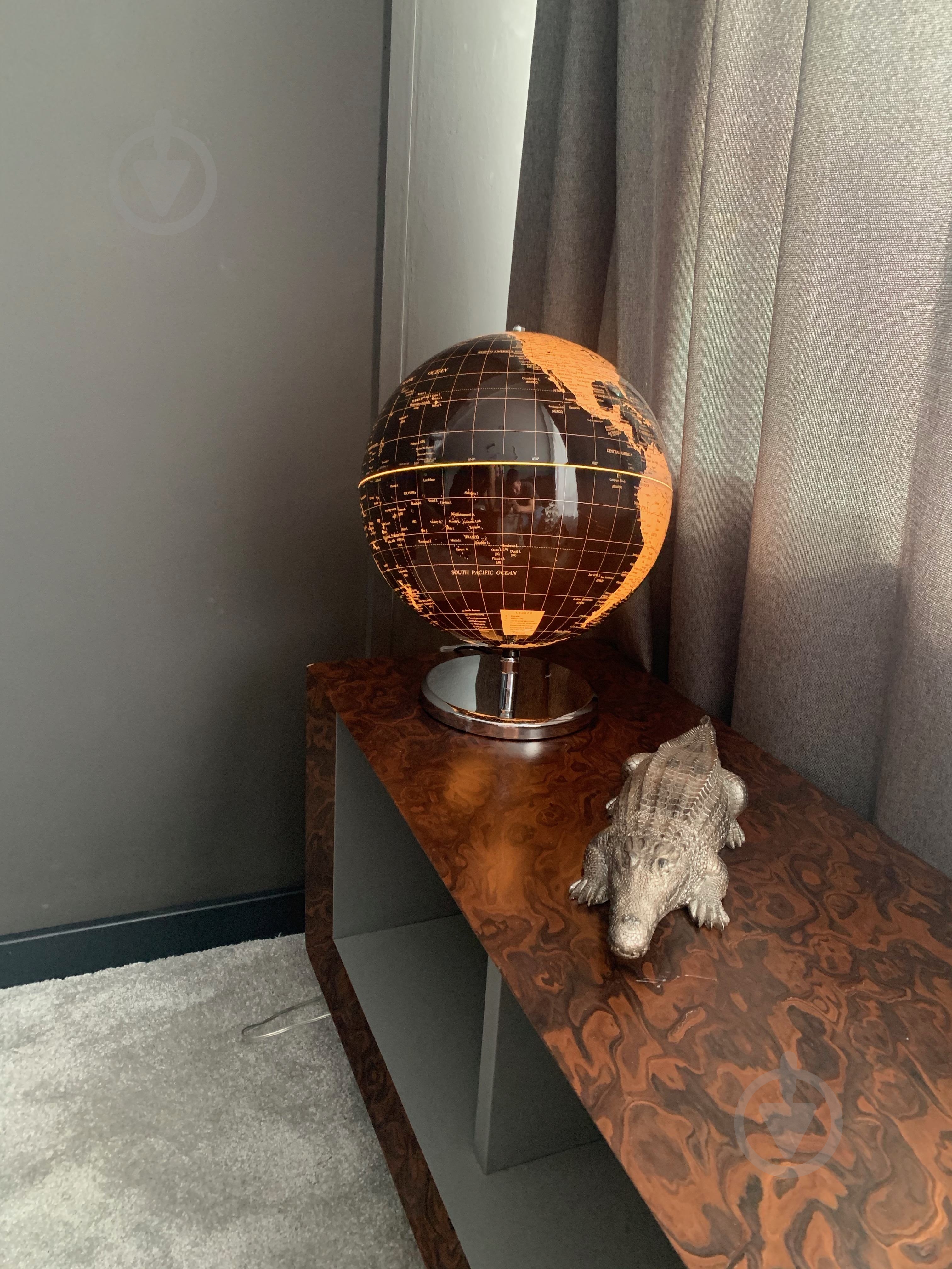 Глобус 34х32 см чорно-сріблястий - фото 6 Глобус 34х32 см чорно-сріблястий - фото 6