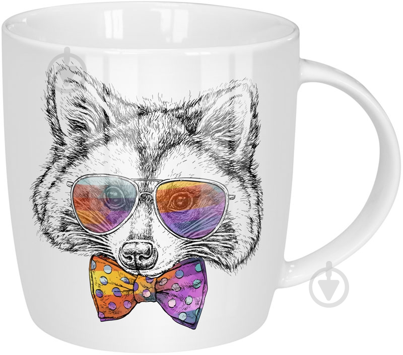 Чашка Keramia Енот 360 мл 21-279-045 - фото 1 Чашка Keramia Енот 360 мл 21-279-045 - фото 1